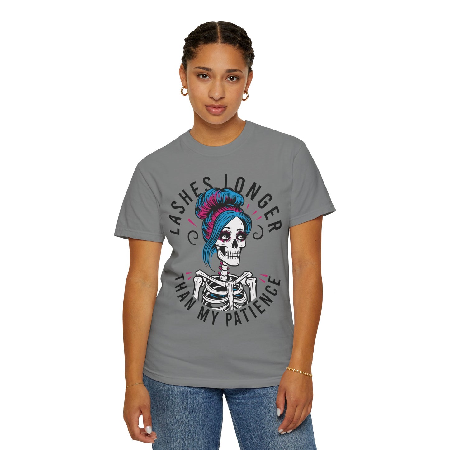 Lashes Longer than my Patience Skeleton Unisex Shirt