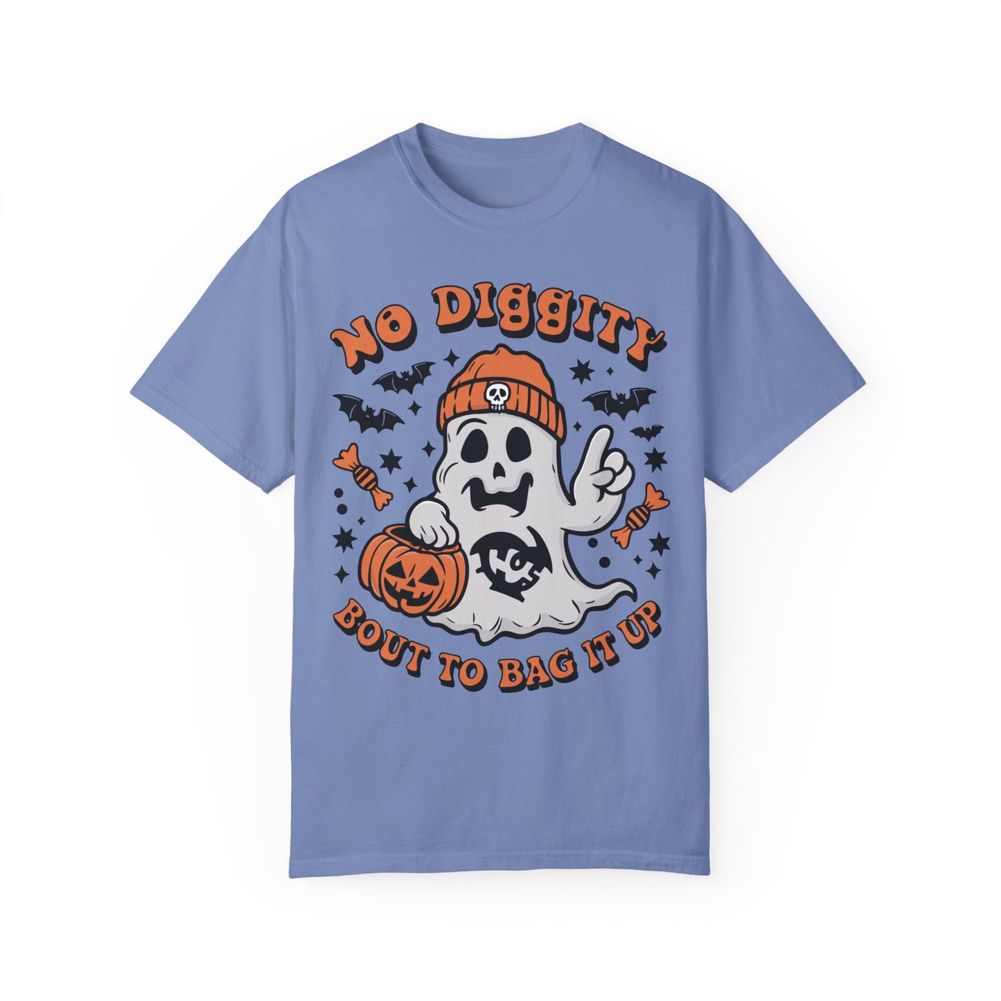 No Diggity Bout To Bag It Up Shirt - Halloween Shirt Washed Denim