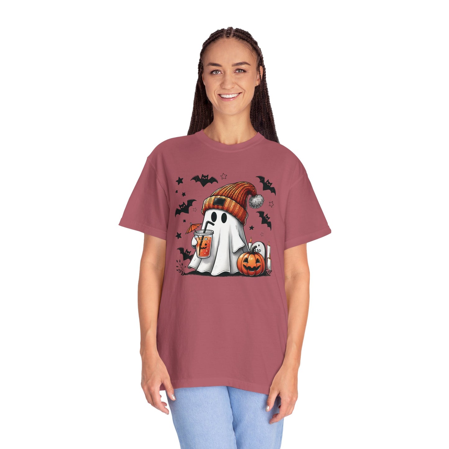Halloween Ghost Comfort Colors Shirt, Cute Ghost Shirt, Womens Halloween