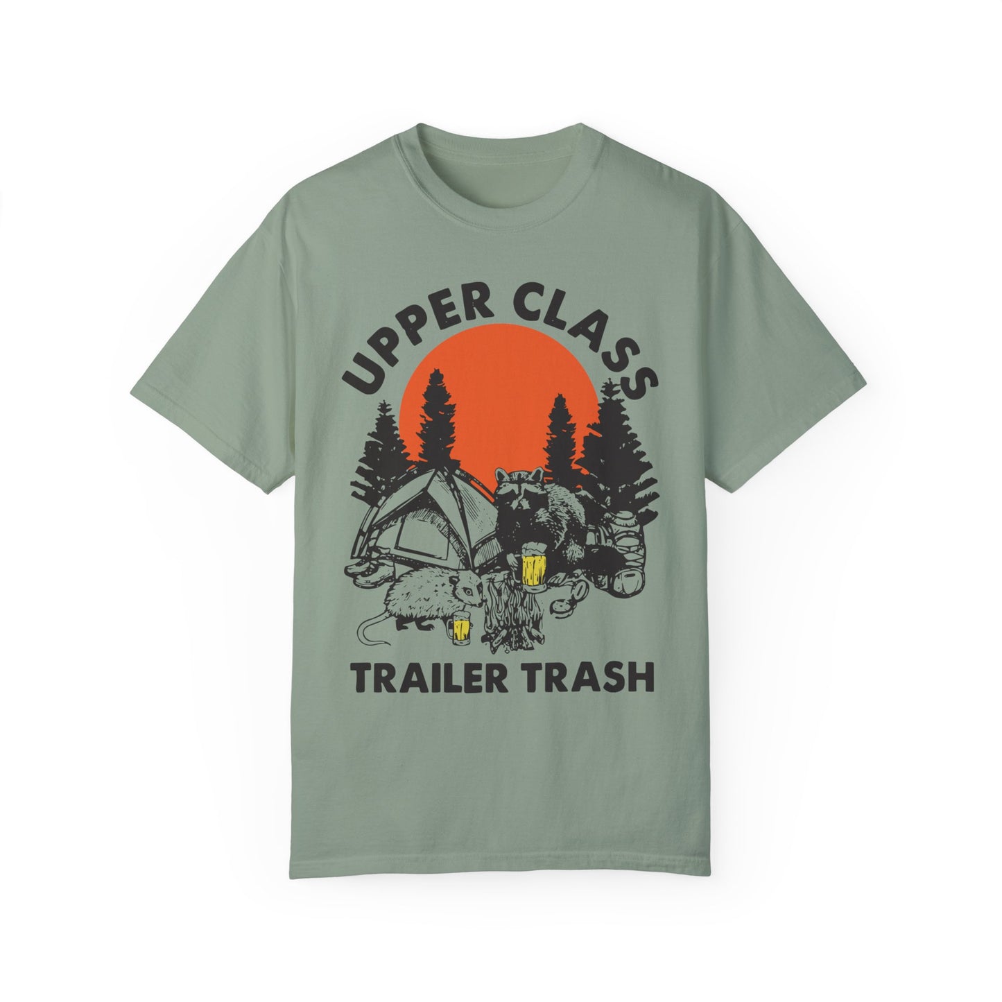 Upper Class Trailer Trash Shirt - Cute Raccoon Camp Shirt Bay