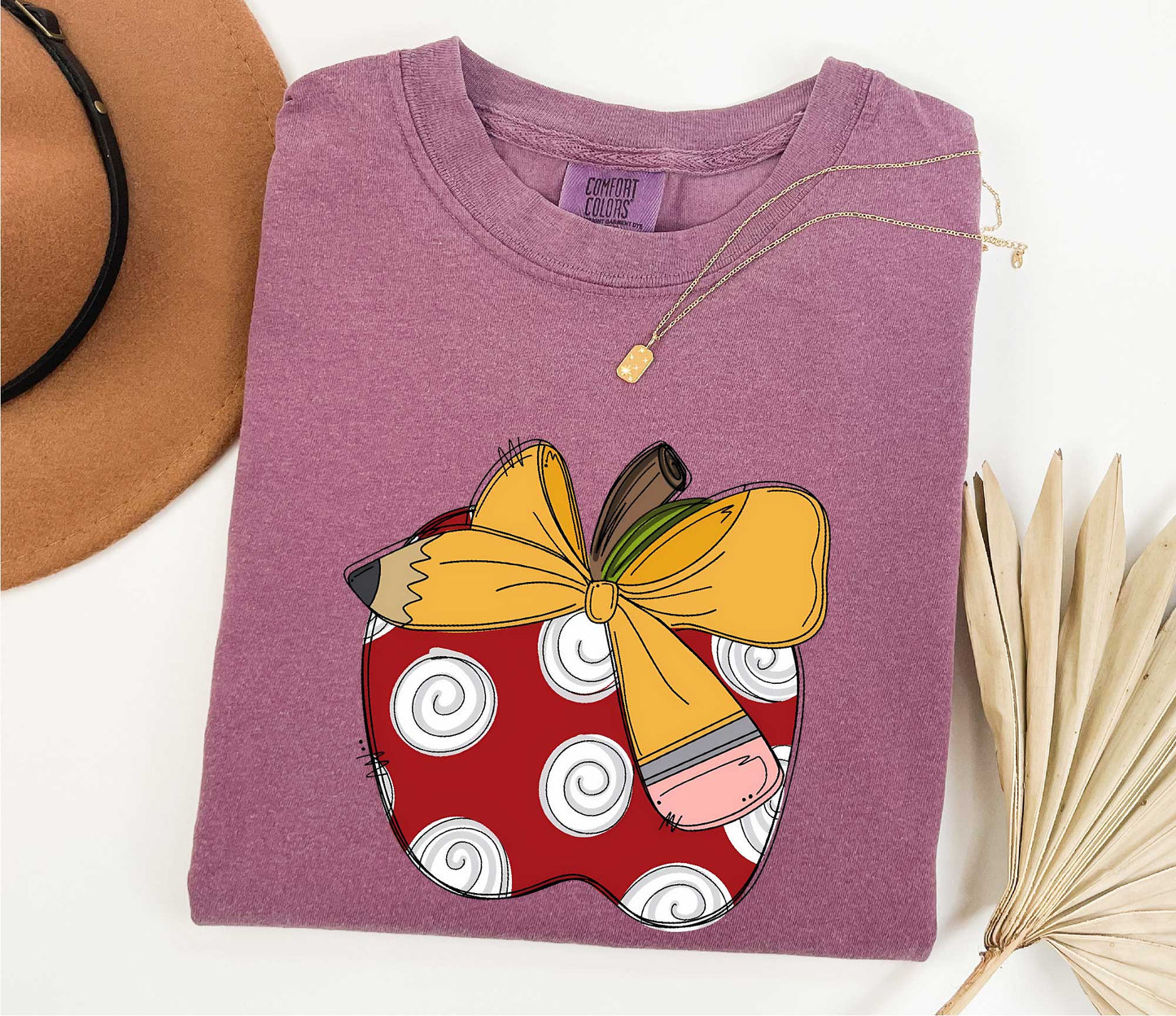 Apple Pencil Bow Teacher Shirt - Back to School Shirt