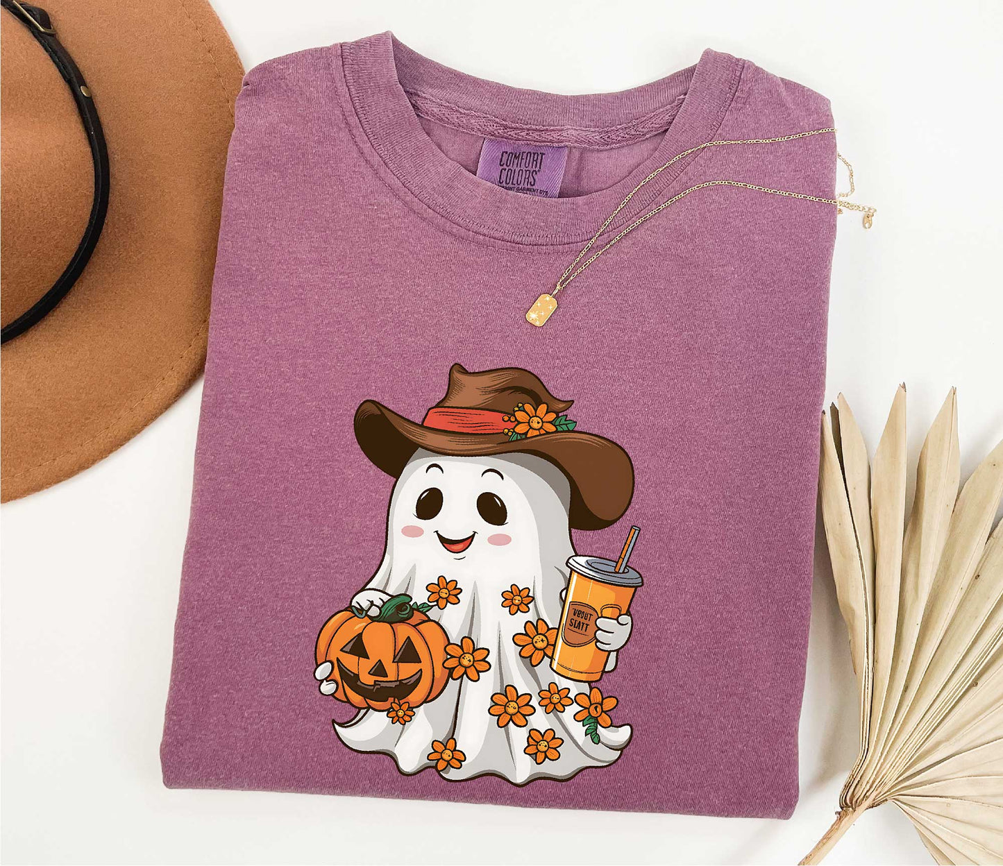 Comfort Colors Ghost Cowboy Western Halloween Shirt