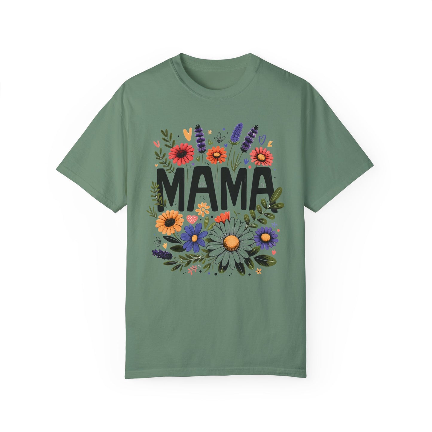 Comfort Colors Flower Mama Shirt Light Green