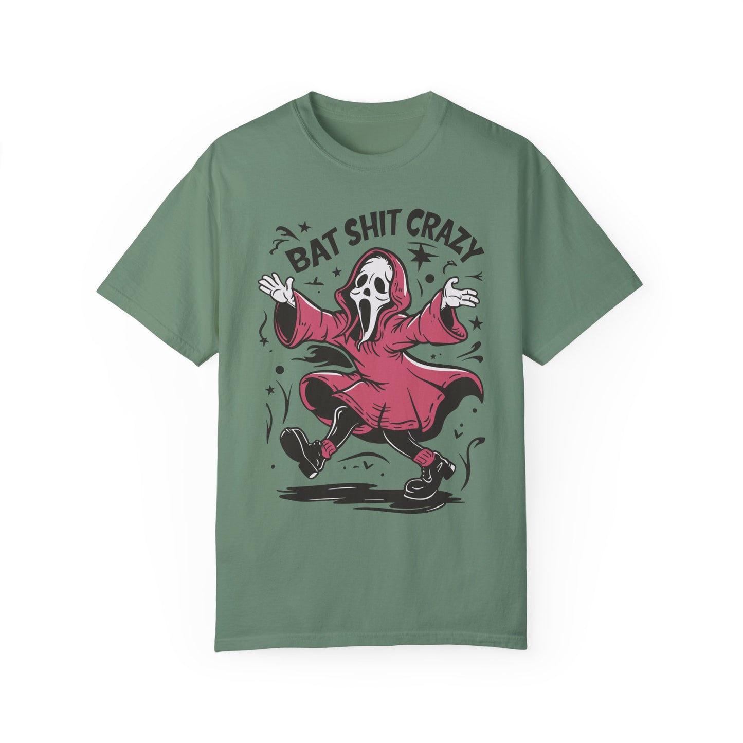 Bat Shit Crazy Funny Halloween Shirt - Ghost Season Tee Light Green