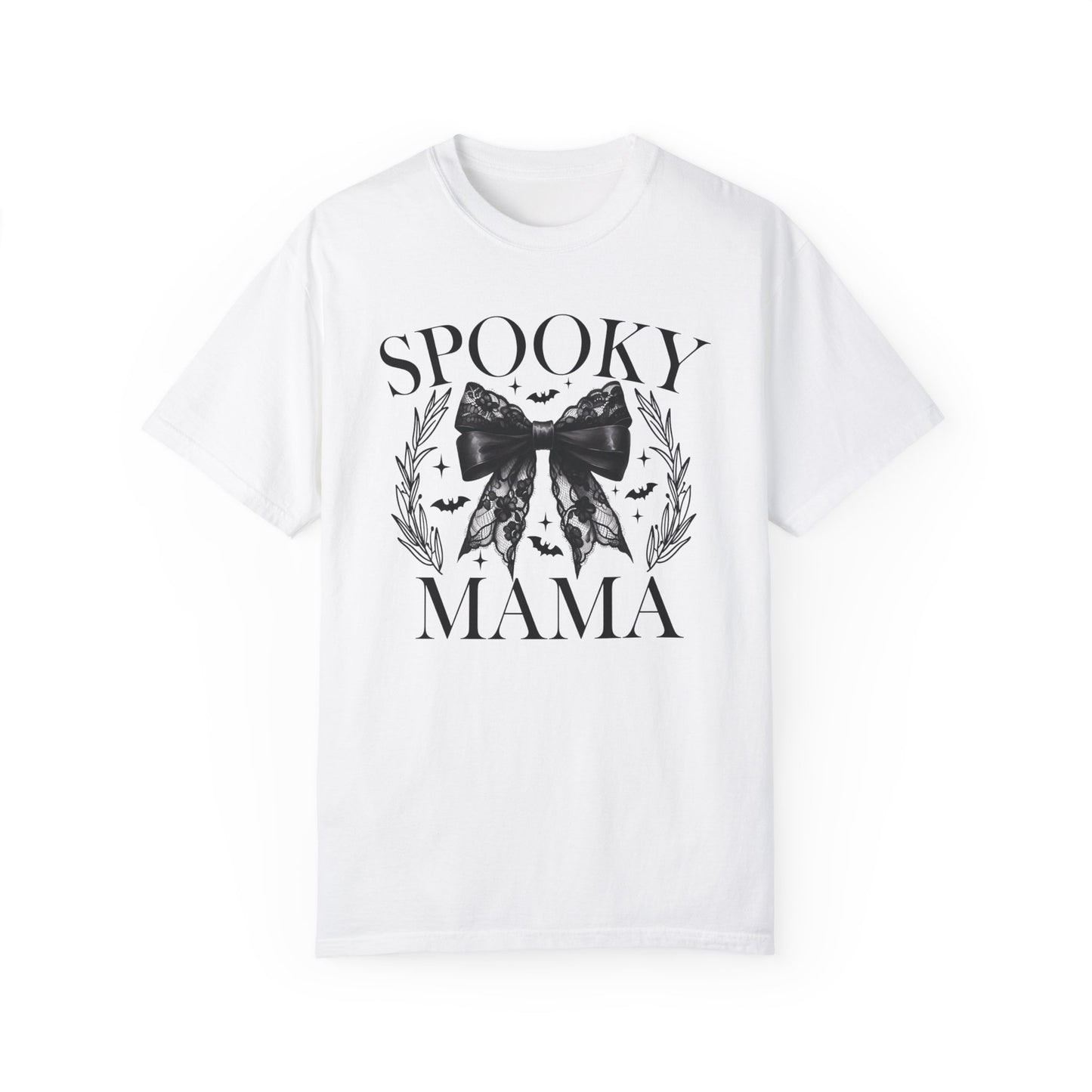 Spooky Mama Coquette Halloween Shirt White