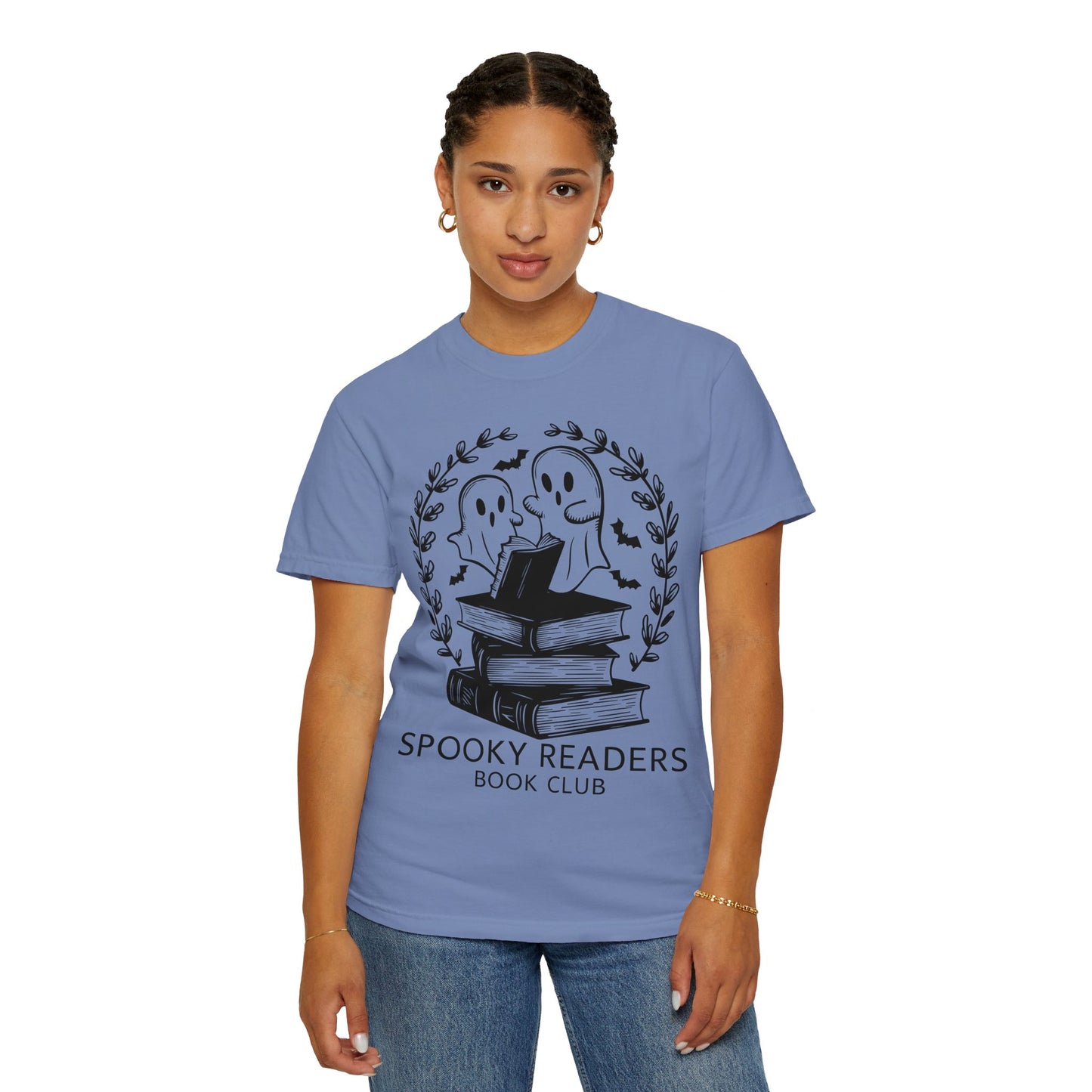 Comfort Colors Spooky Book Club Shirt, Book Ghost Shirt, Halloween Shirt