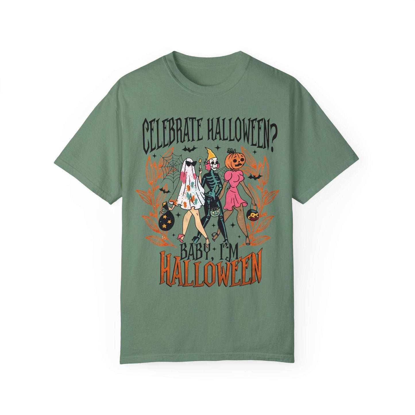 Celebrate Halloween Baby I'm Halloween Shirt - Spooky Season Gift Light Green