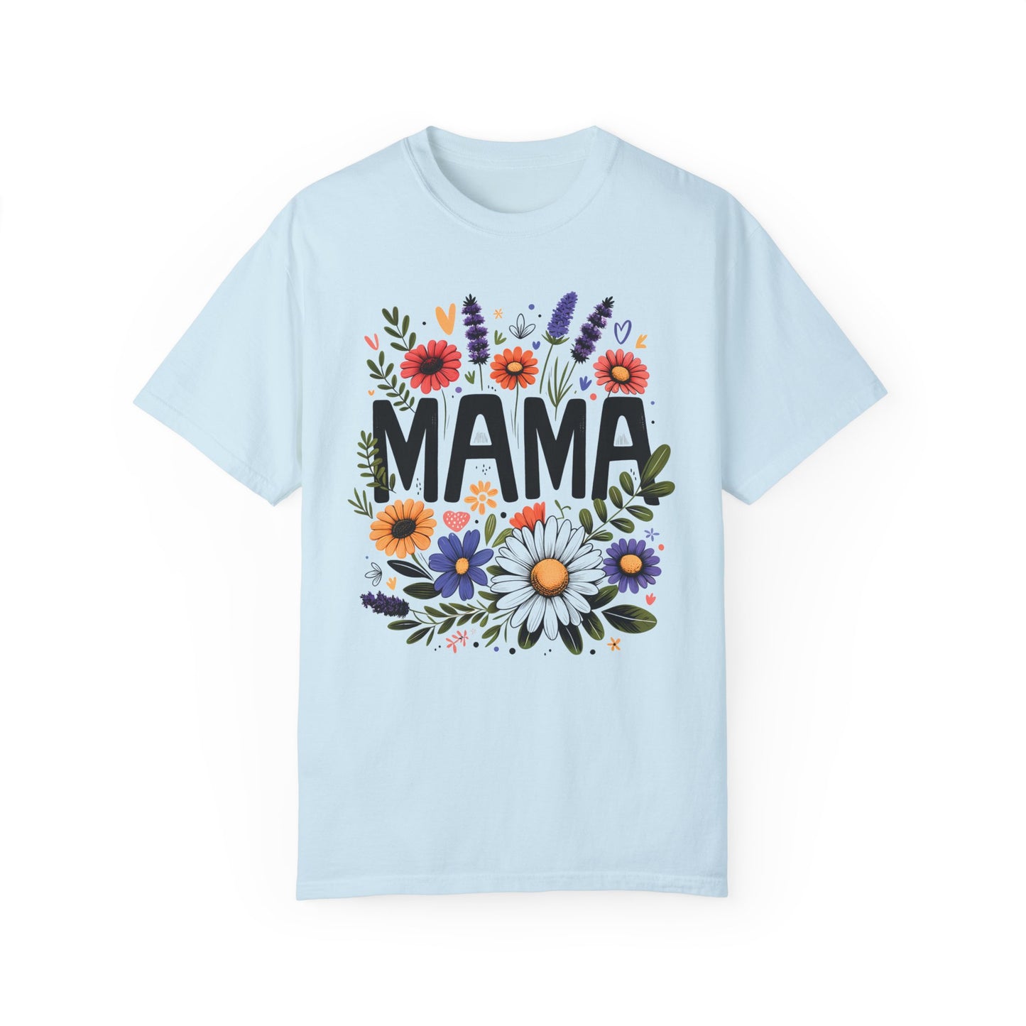 Comfort Colors Flower Mama Shirt Chambray
