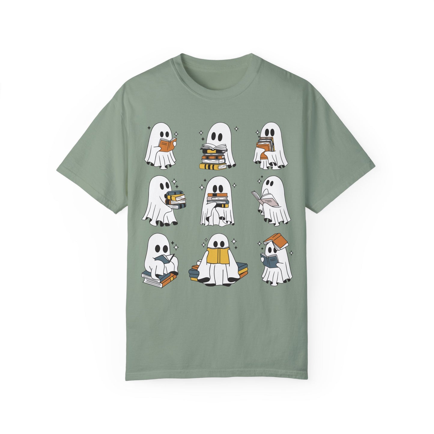 Comfort Colors Ghost Reading Books Shirt - Bookish Halloween Shirt Bay