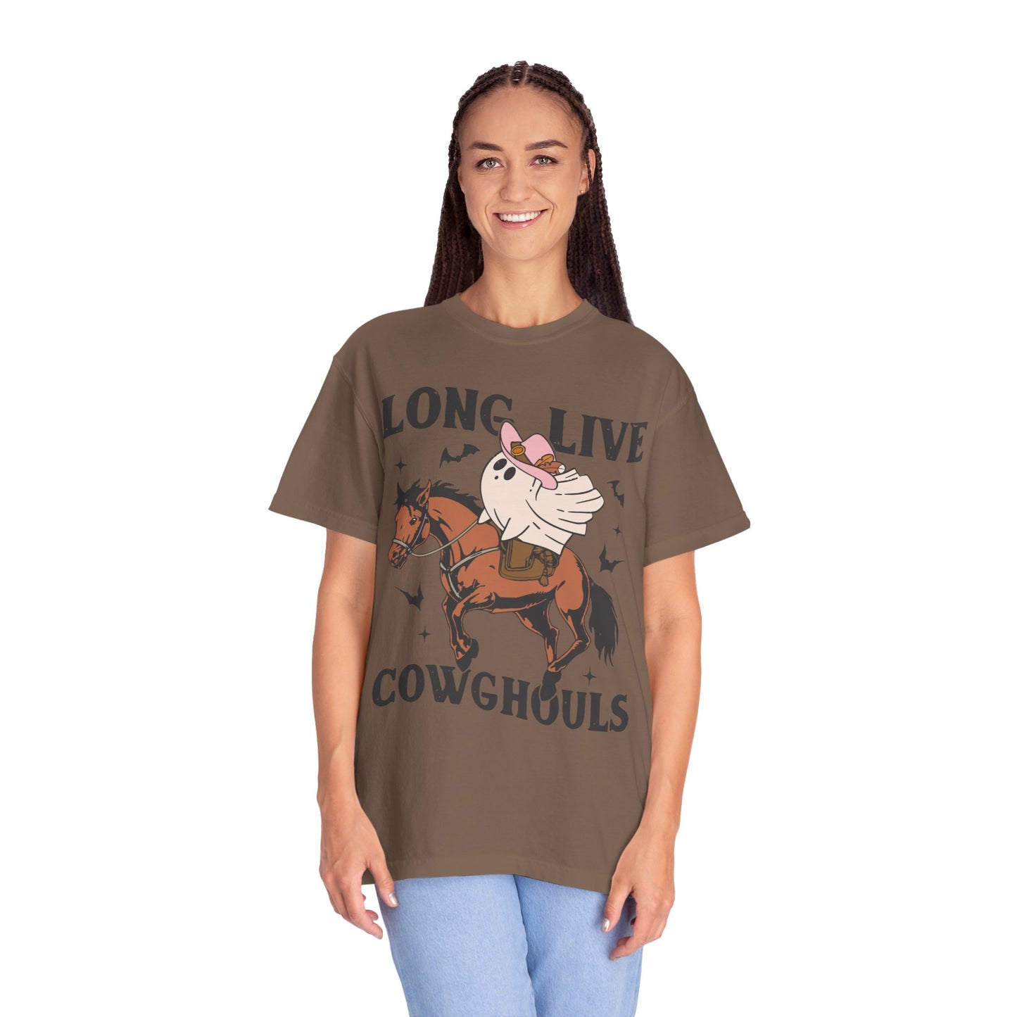 Long Live Cowghouls Western Halloween Graphic Tee Shirt