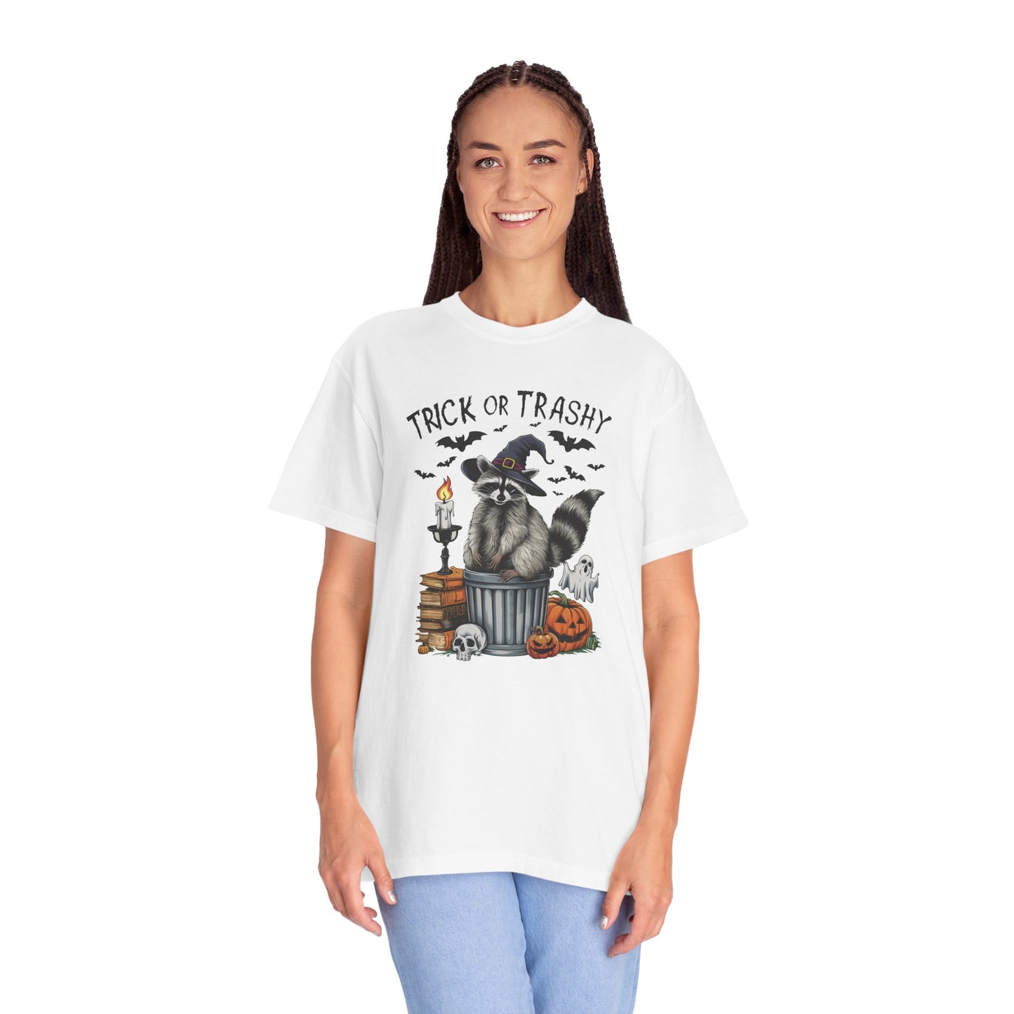 Trick or Trashy Raccoon Vintage Graphic T-shirt