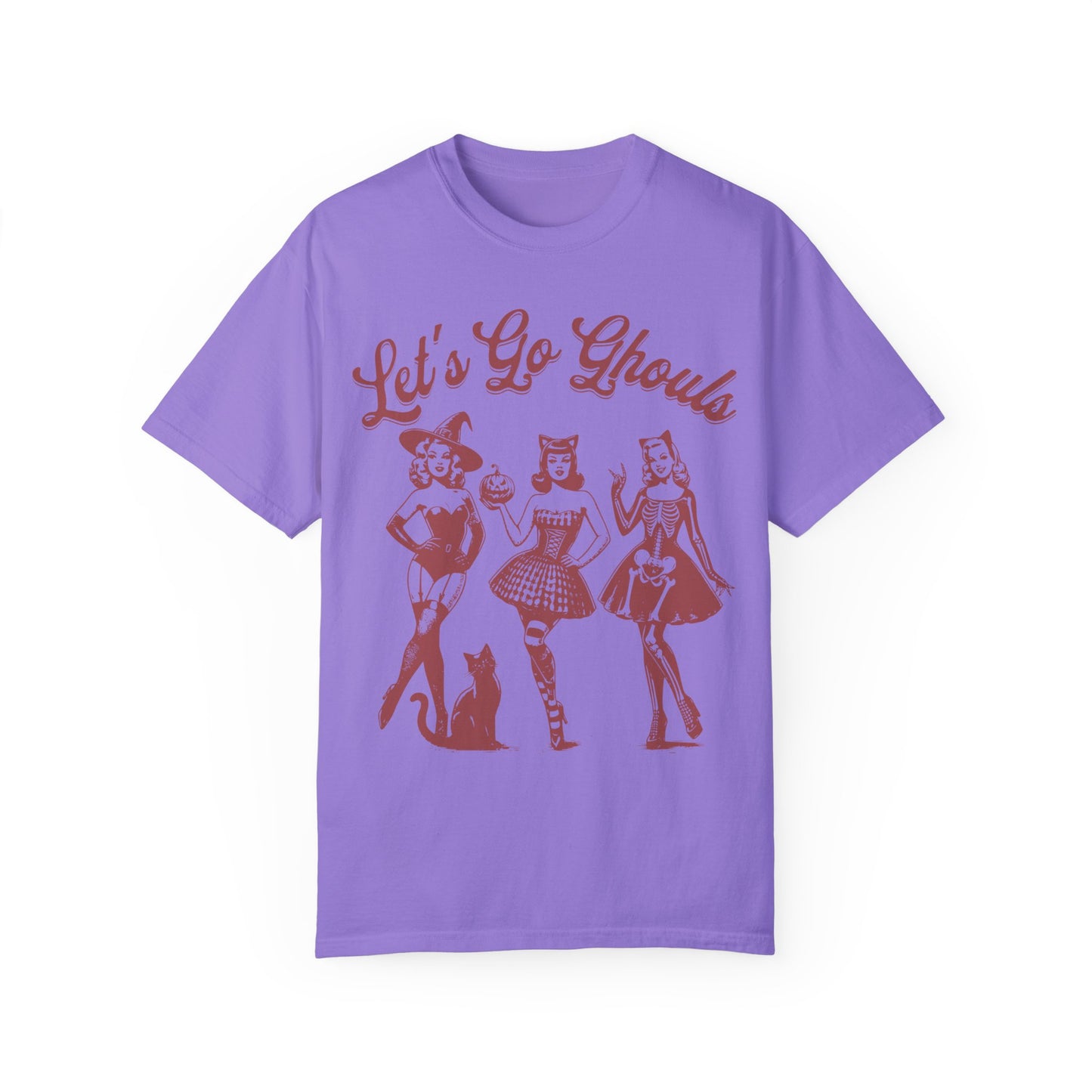 Lets Go Ghouls Witches Shirt - Spooky Girls Comfort Colors T-shirt Violet
