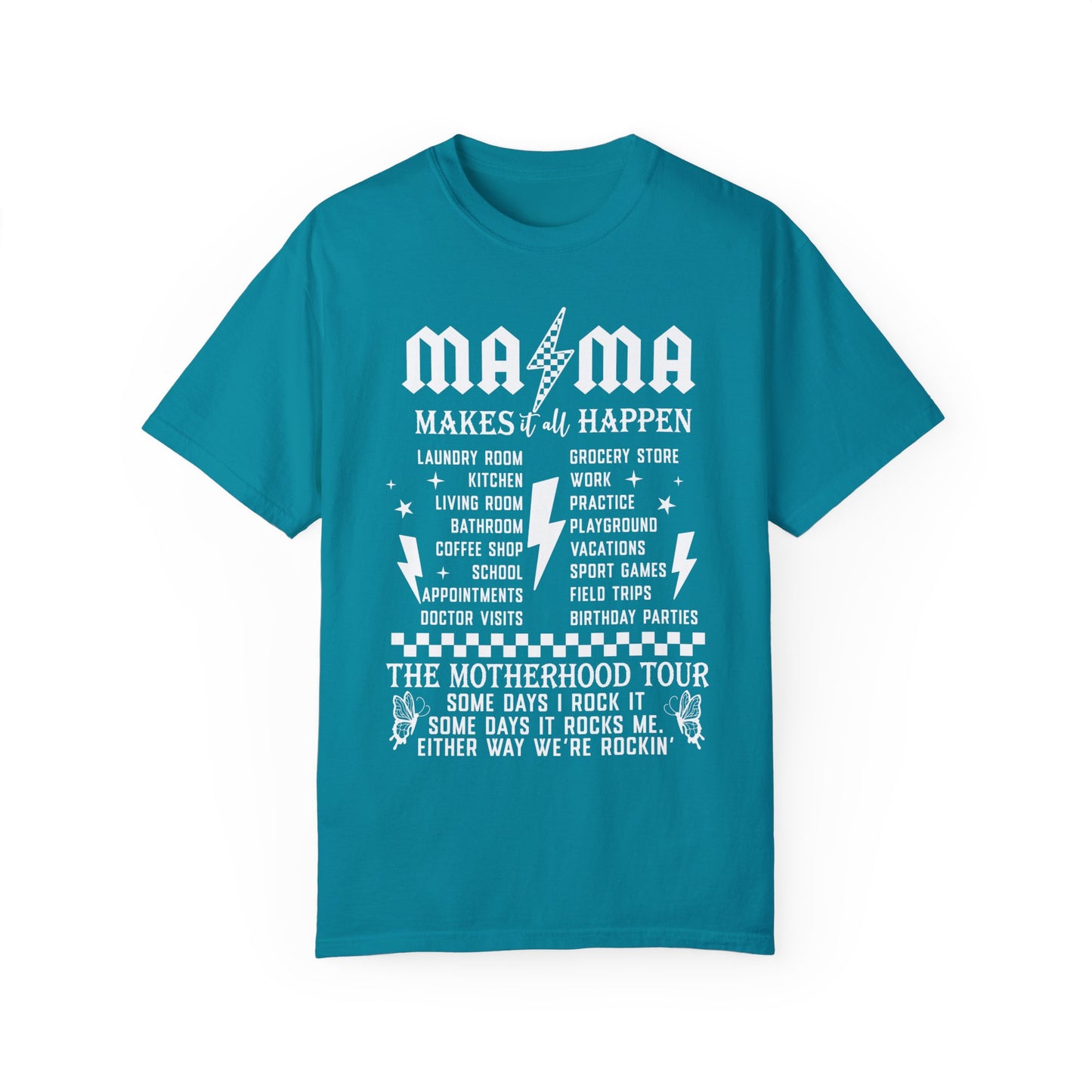 Funny Mama Summer Shirt | Humorous Mom Apparel Topaz Blue