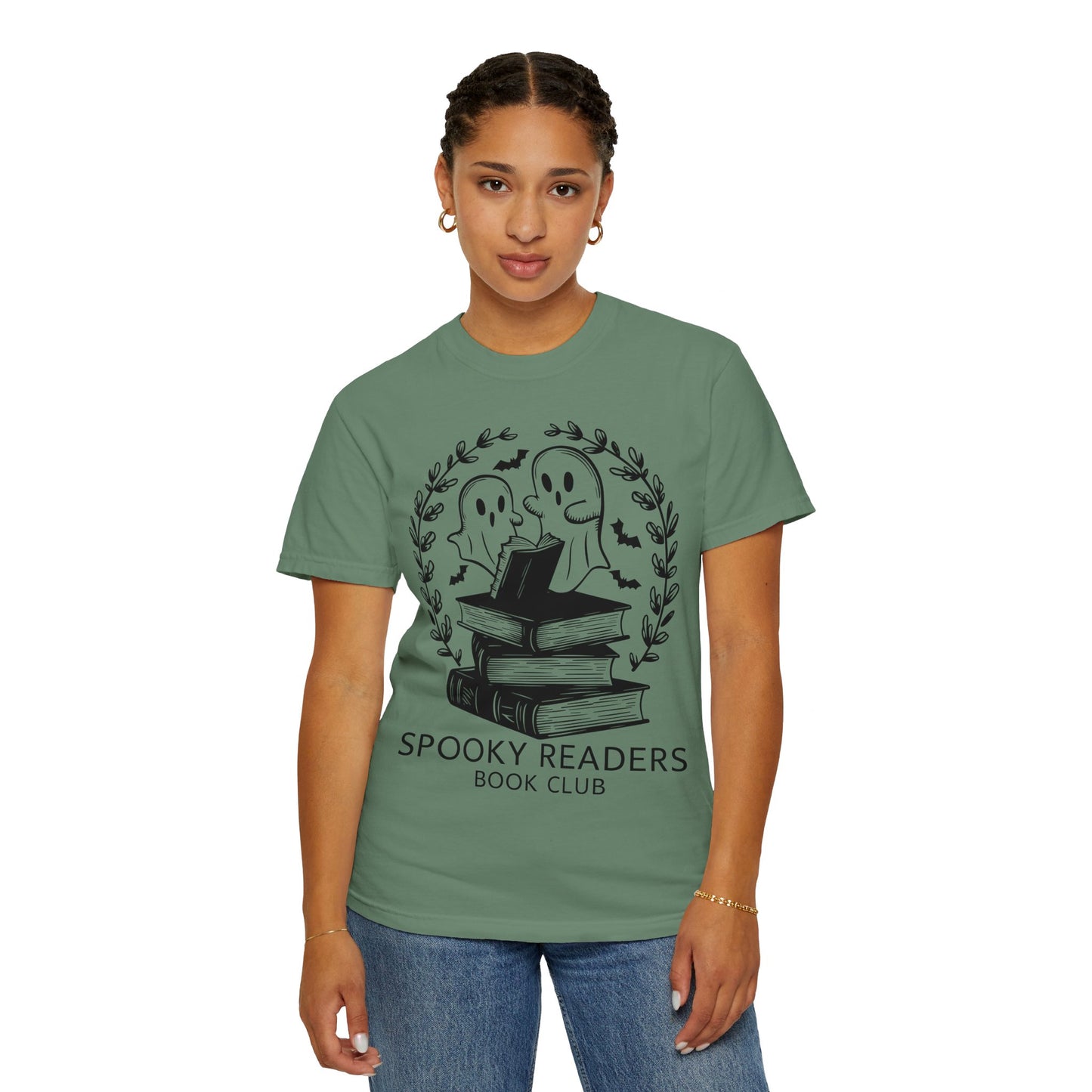 Comfort Colors Spooky Book Club Shirt, Book Ghost Shirt, Halloween Shirt