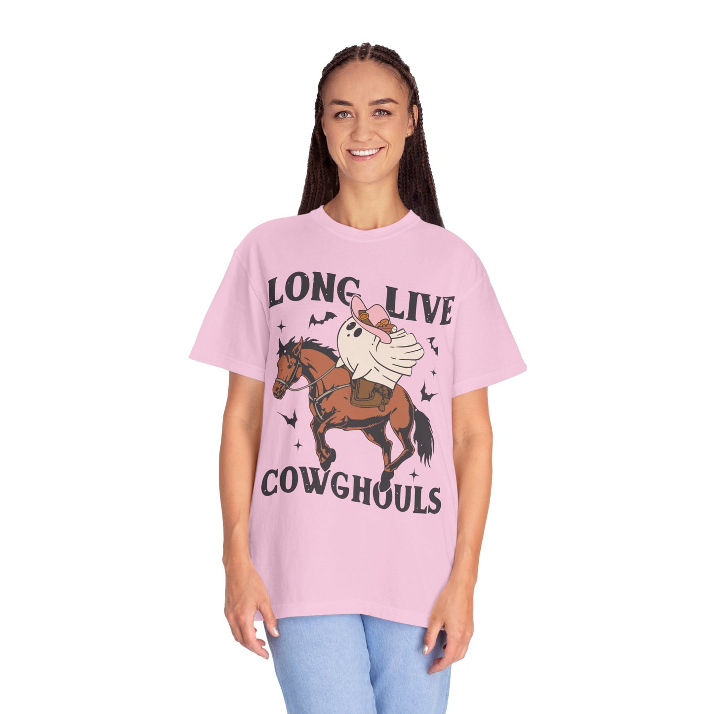 Long Live Cowghouls Western Halloween Graphic Tee Shirt