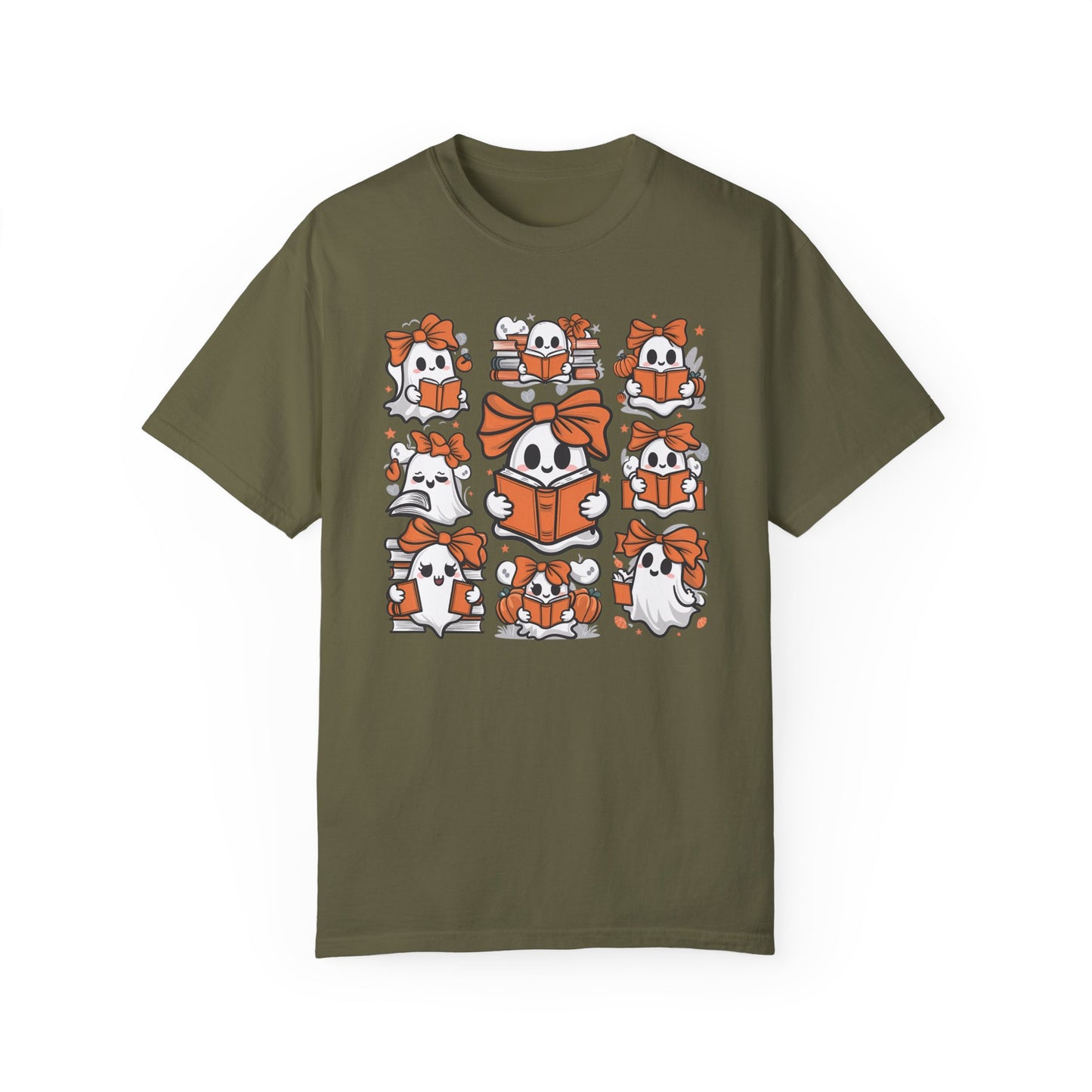Ghost Reading Shirt, Teacher Halloween Shirt Sage