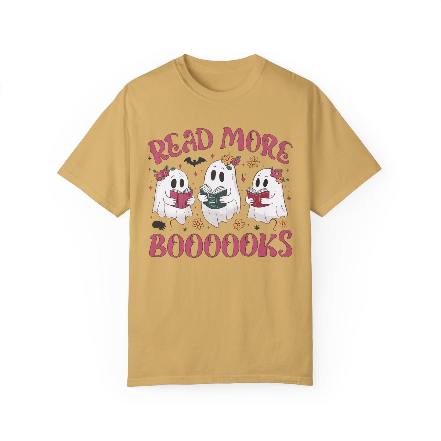Ghost Reading Books Shirt Mustard