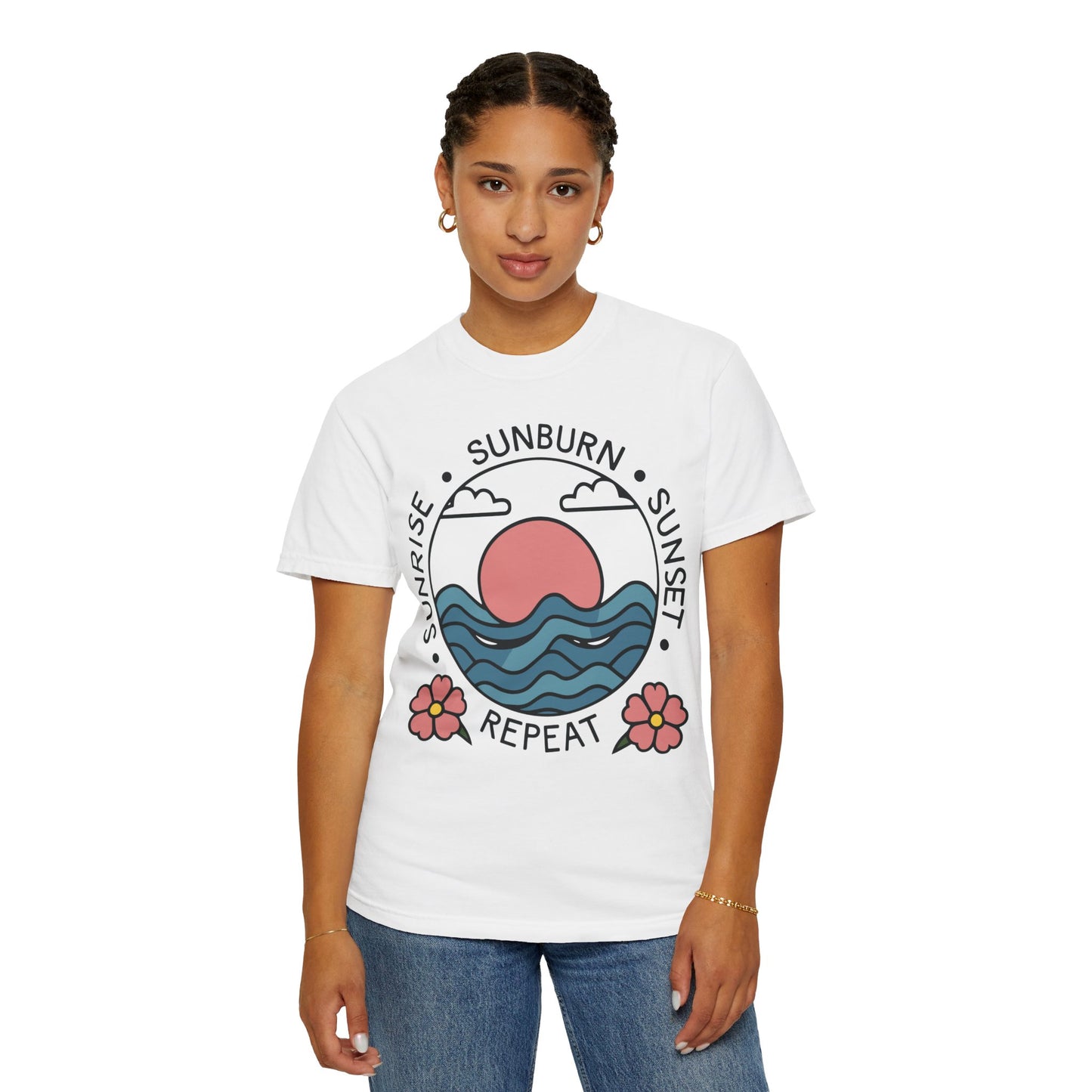 Retro Summer Shirt Sunrise Sunburn Sunset Repeat Shirt