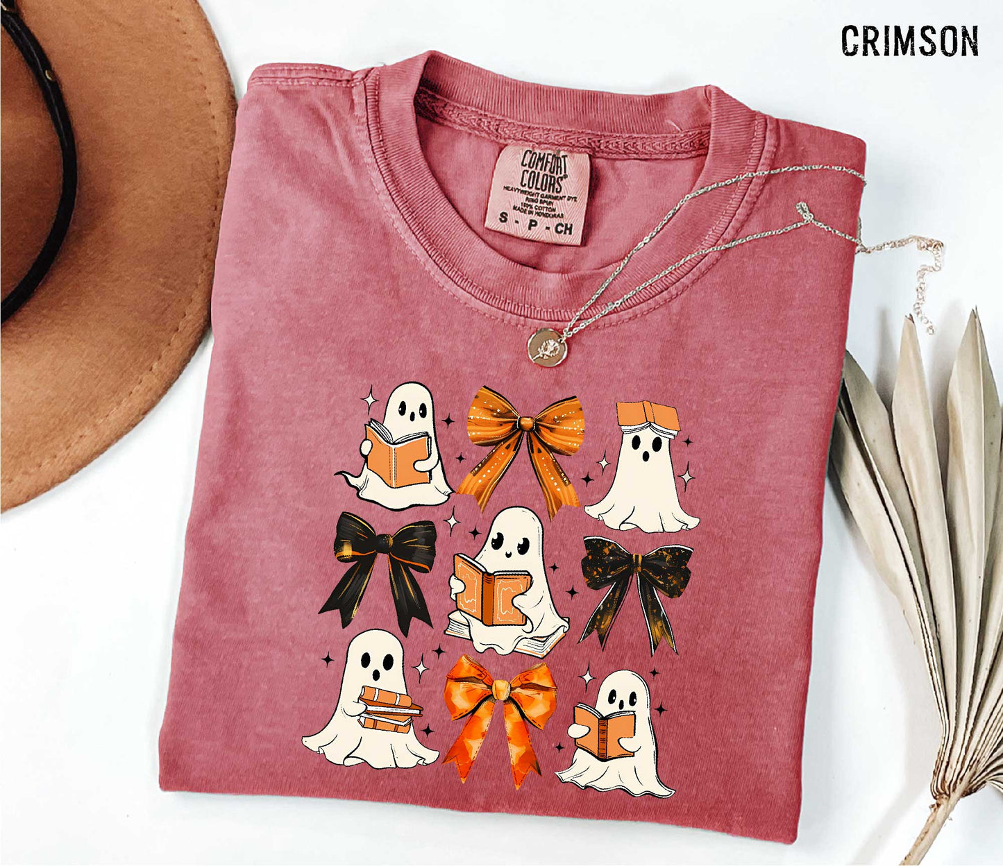 Halloween Ghost Books Comfort Colors T-shirt - Spooky Educational Tee