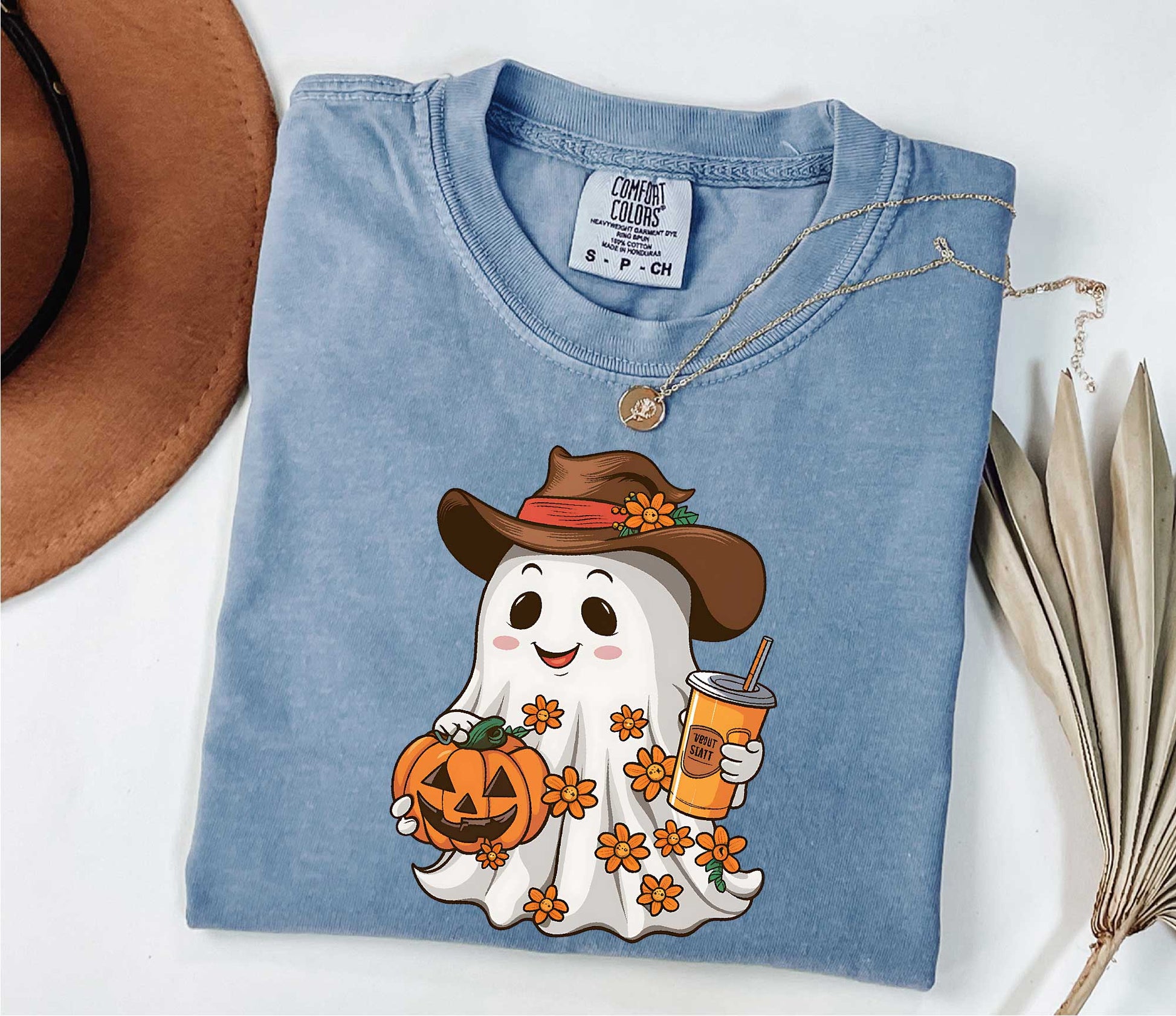 Comfort Colors Ghost Cowboy Western Halloween Shirt