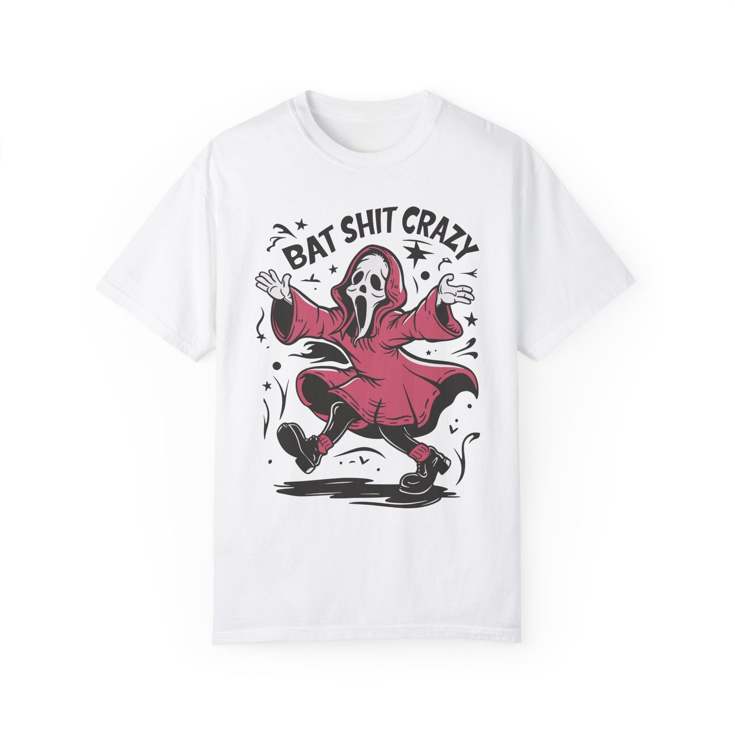 Bat Shit Crazy Funny Halloween Shirt - Ghost Season Tee White