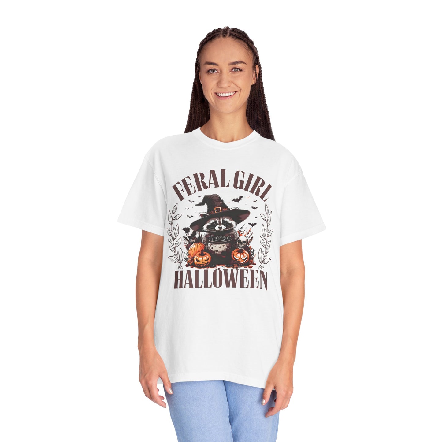 Feral Girl Halloween Funny Raccoon Shirt