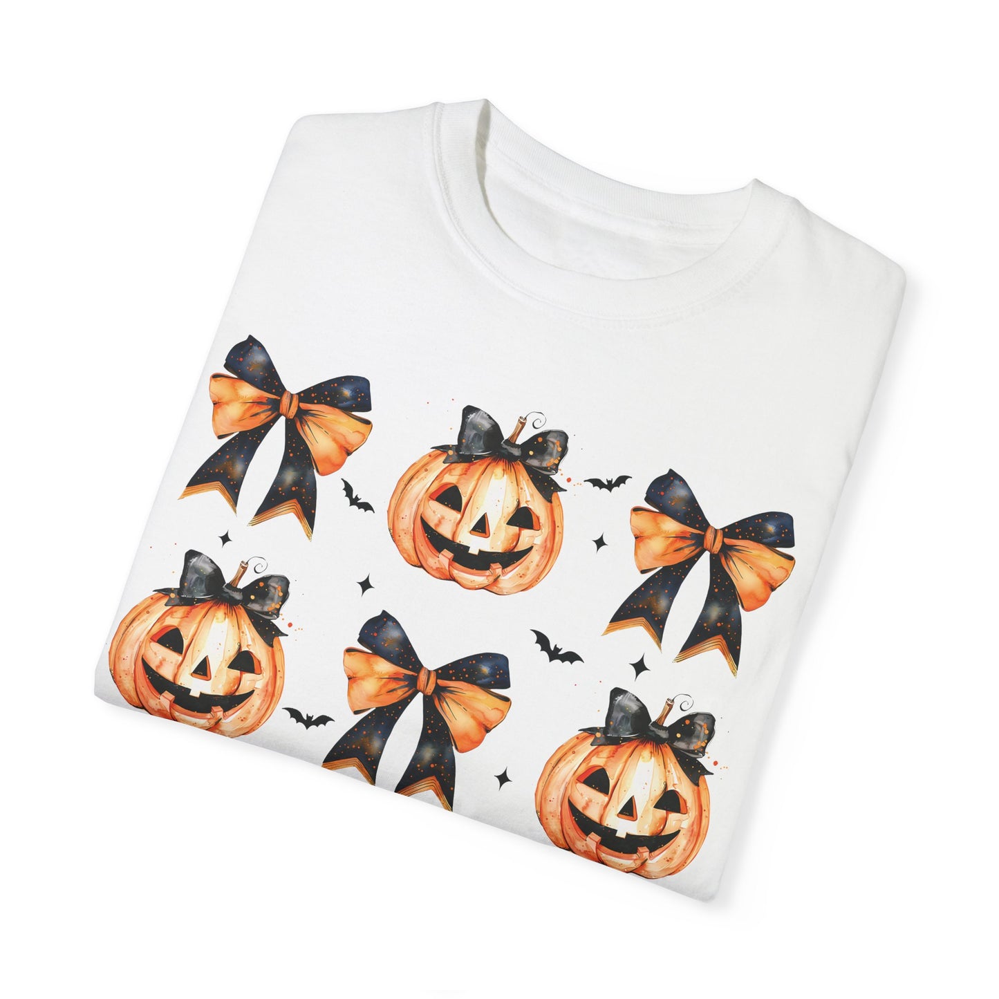Halloween Pumpkin Coquette Bow Shirt