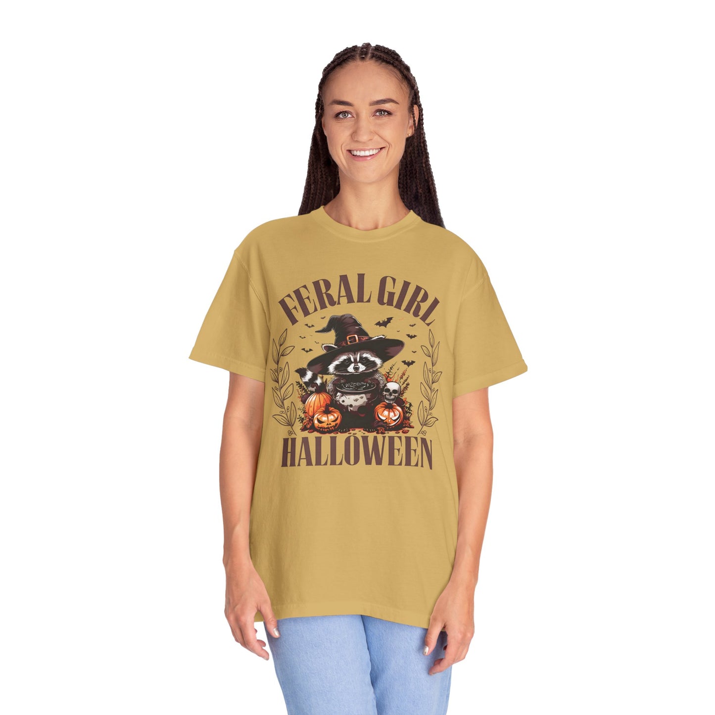 Feral Girl Halloween Funny Raccoon Shirt
