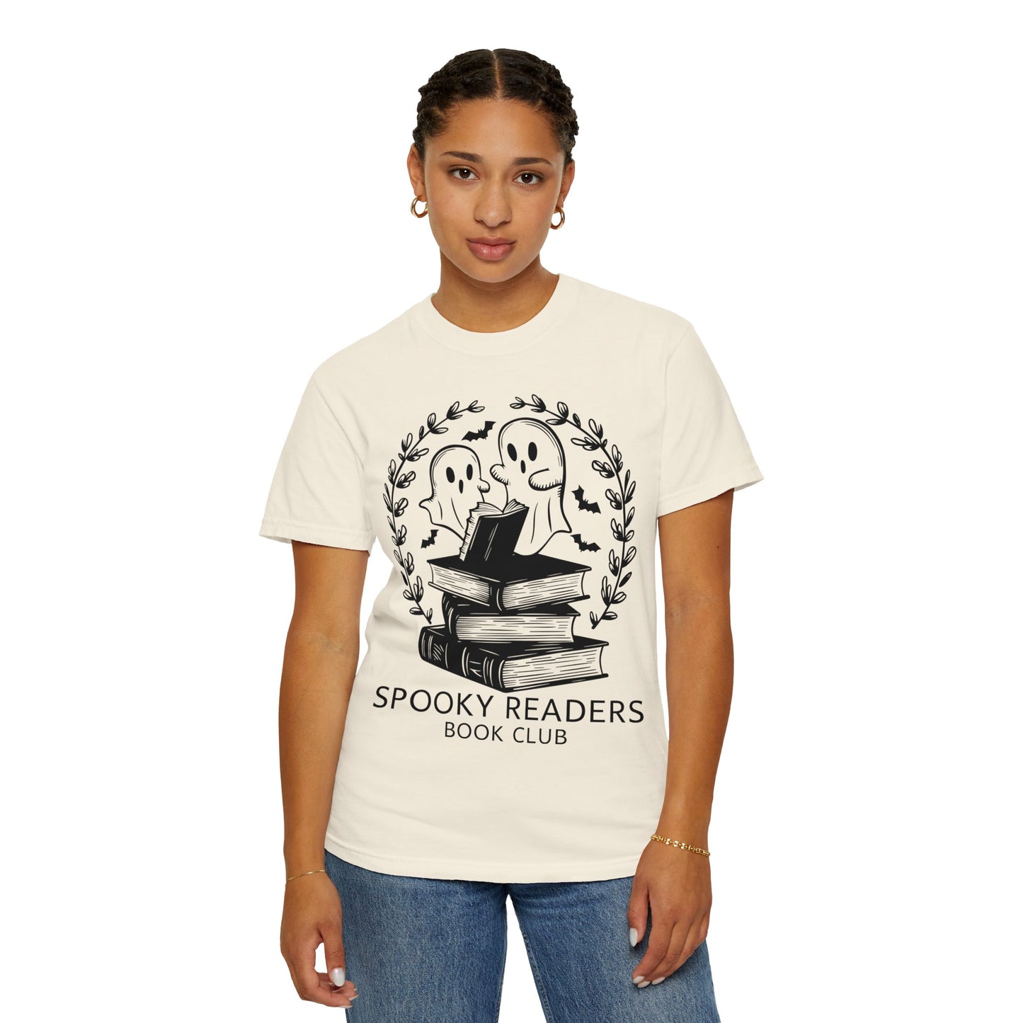 Comfort Colors Spooky Book Club Shirt, Book Ghost Shirt, Halloween Shirt