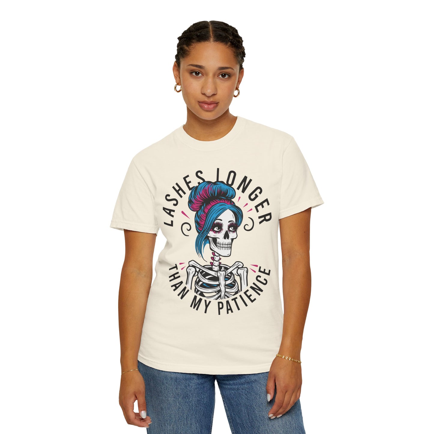 Lashes Longer than my Patience Skeleton Unisex Shirt