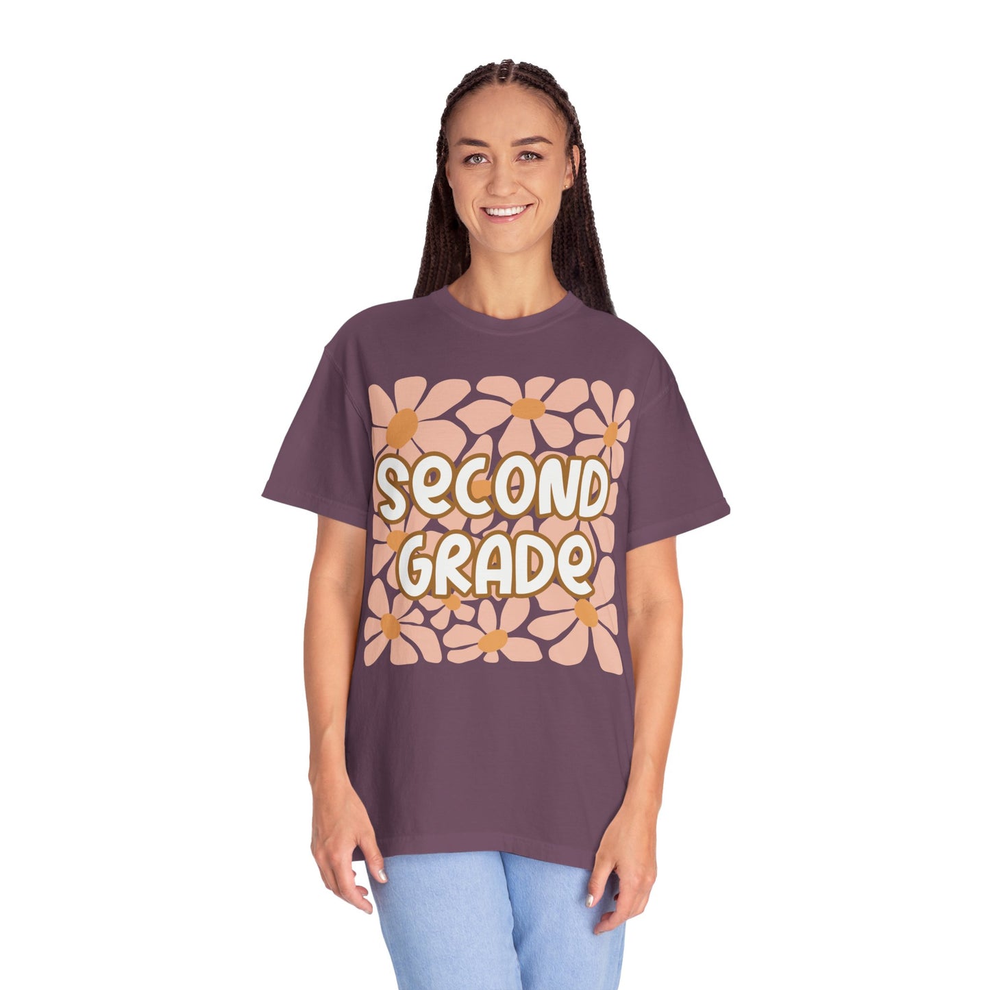 Floral Second Grade Teacher Back To School Shirt