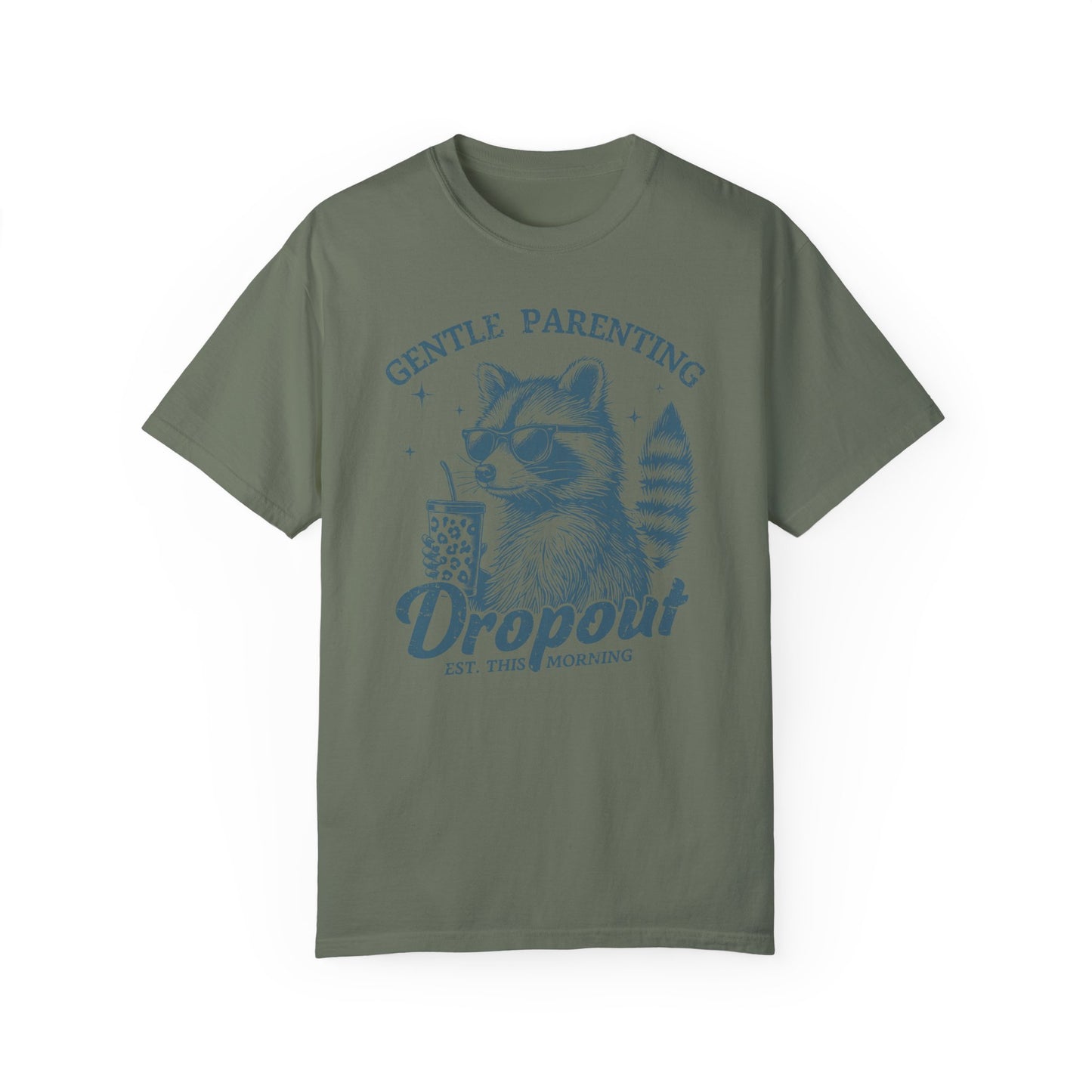 Gentle Parenting Dropout Comfort Colors Raccoon T-Shirt – Fun & Quirky Style