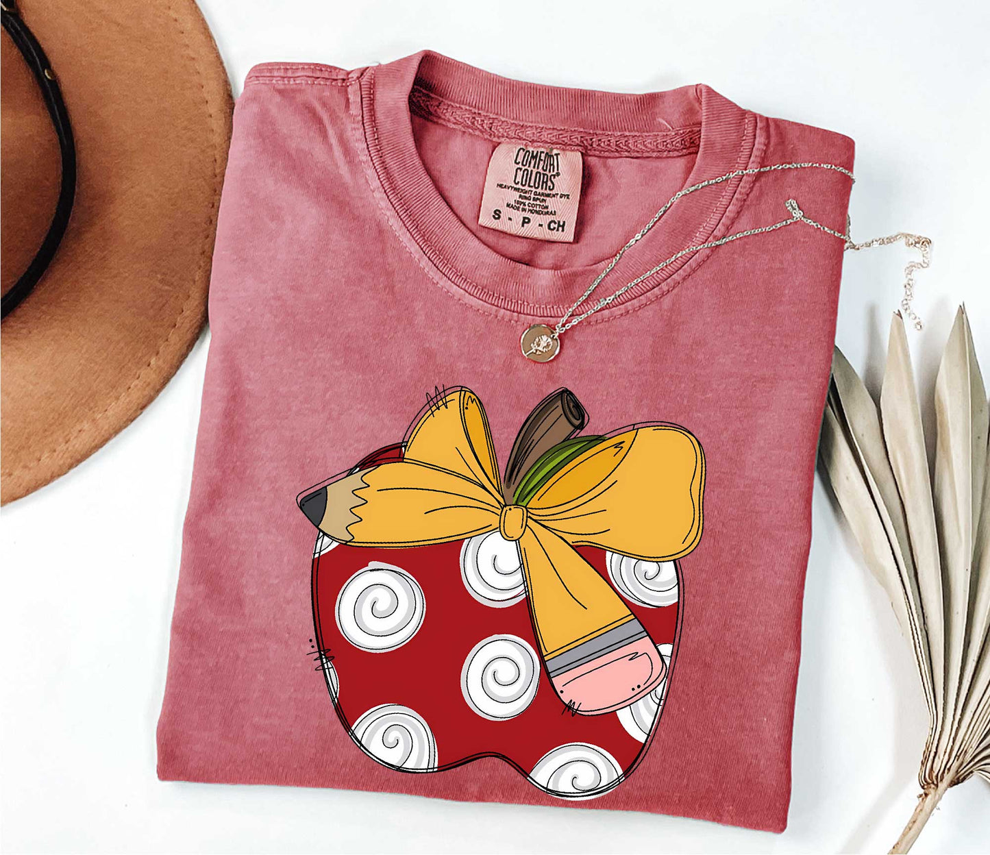 Apple Pencil Bow Teacher Shirt - Back to School Shirt