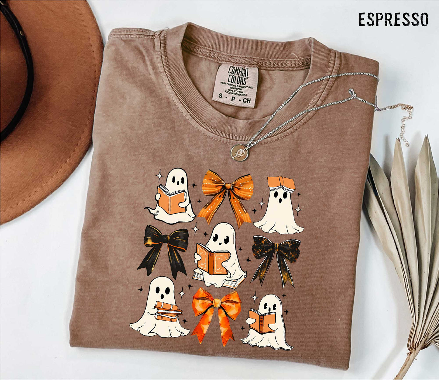 Halloween Ghost Books Comfort Colors T-shirt - Spooky Educational Tee