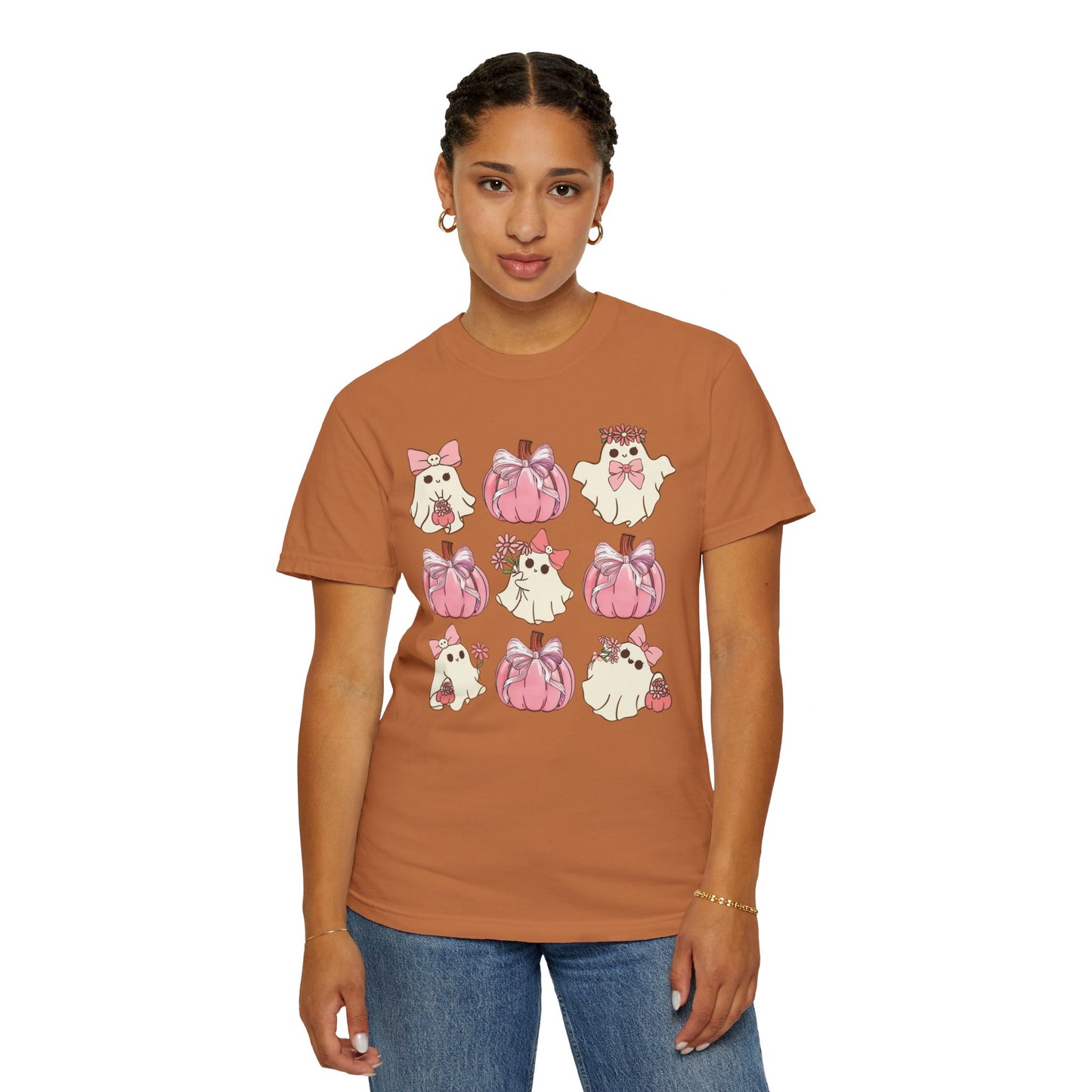 Halloween Coquette Pink Pumpkin Shirt