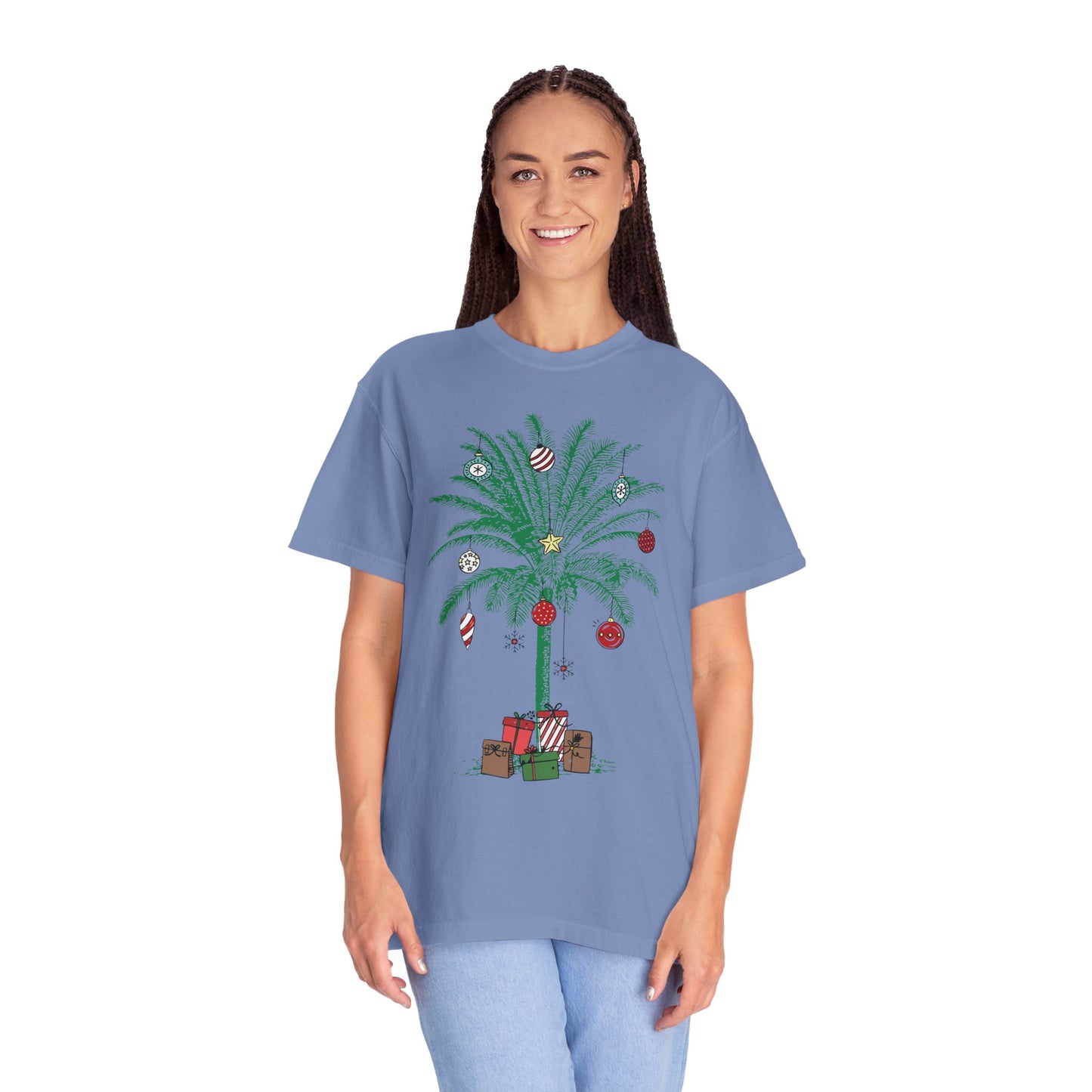 Christmas Palm Tree Shirt - Beach Aloha Xmas Tee
