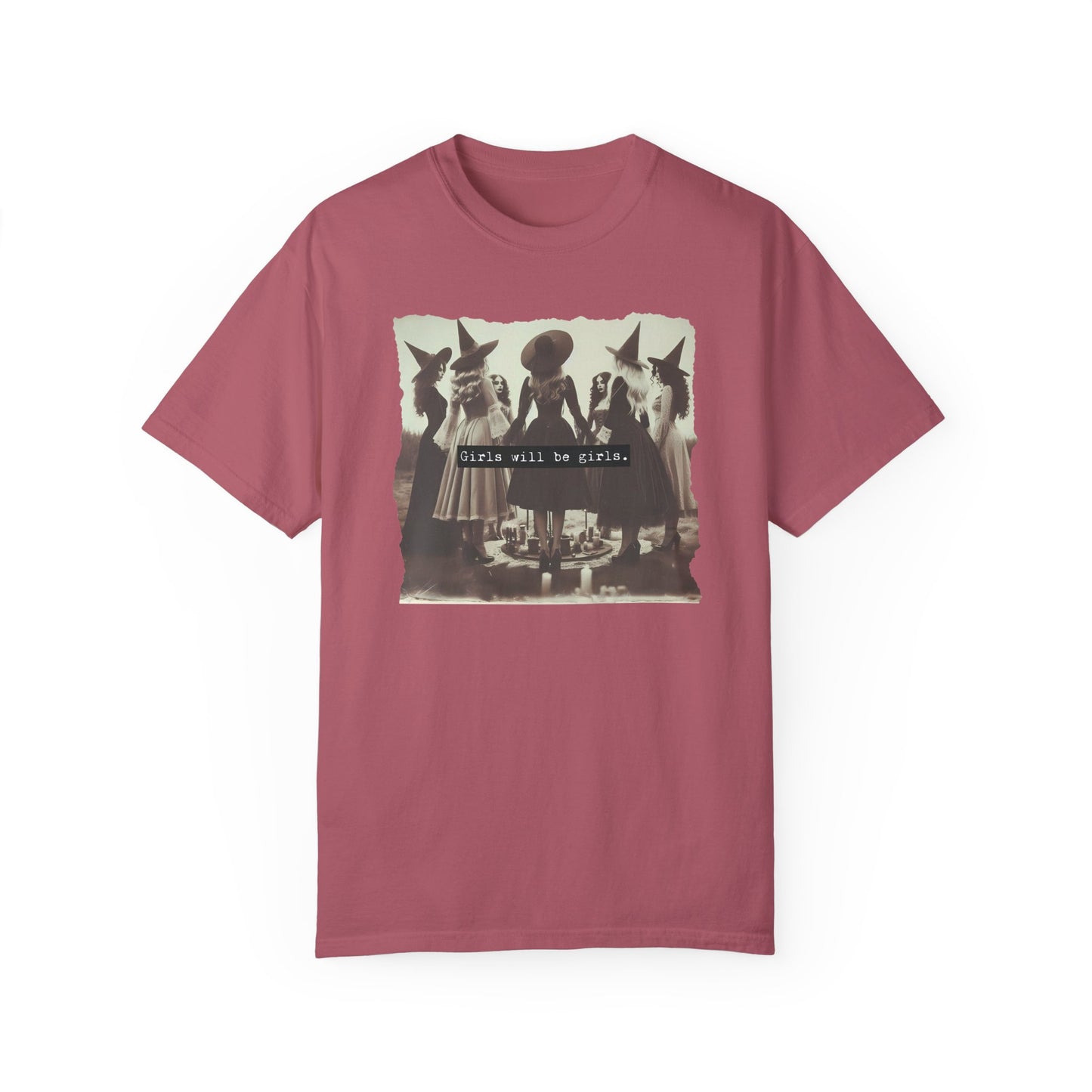 Girls Will Be Girls Shirt, Funny Feminist Comfort Colors Tee, Female Feminist Shirt Crimson