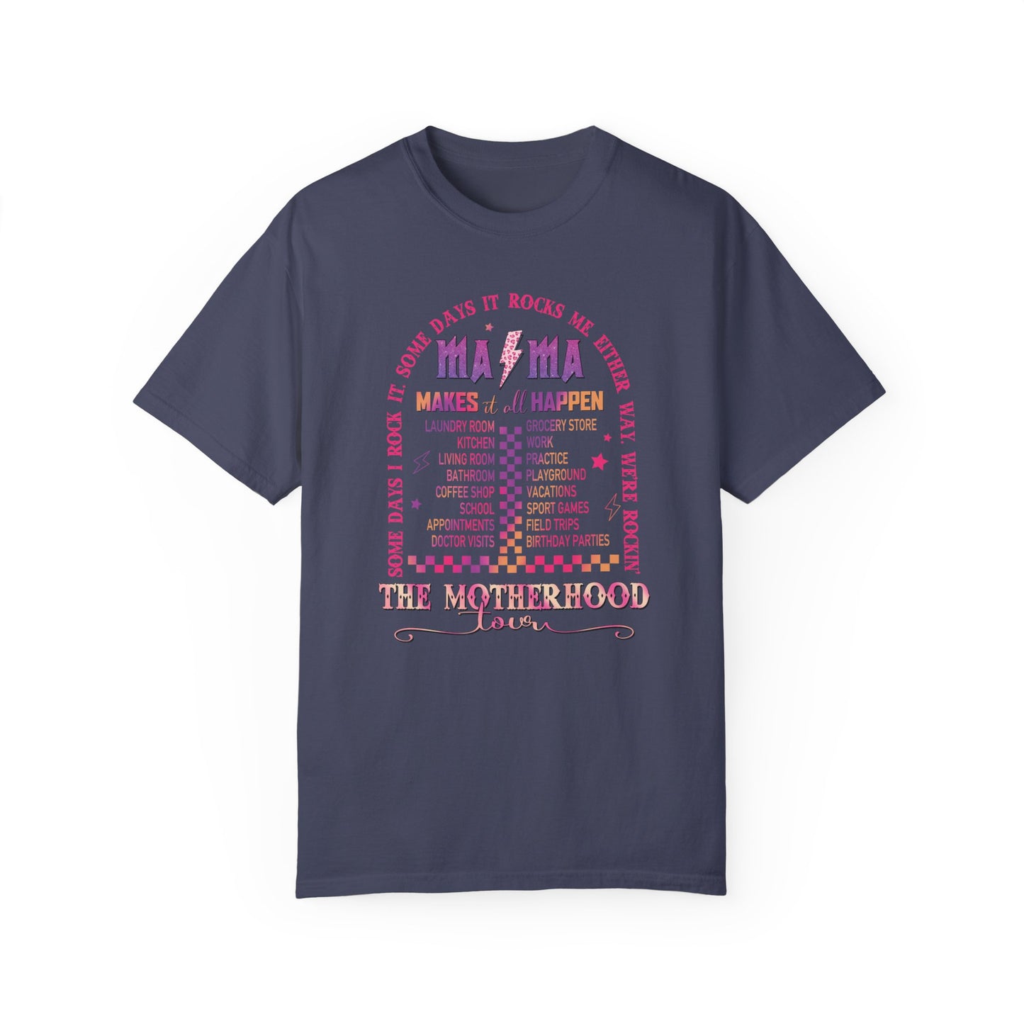 The Motherhood Tour Shirt - Mama Rock Tour Shirt Denim
