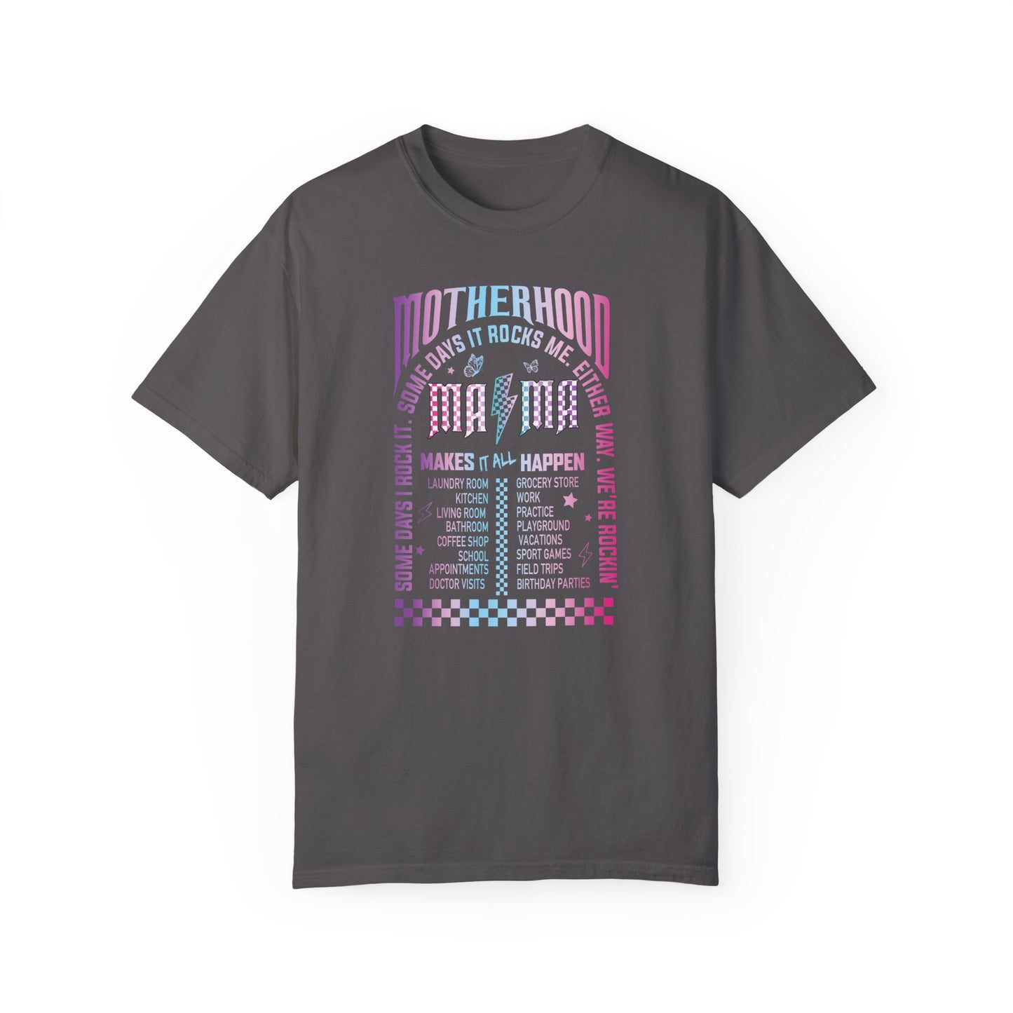 The Motherhood Tour Shirt - Mama Rock Tour Shirt Graphite
