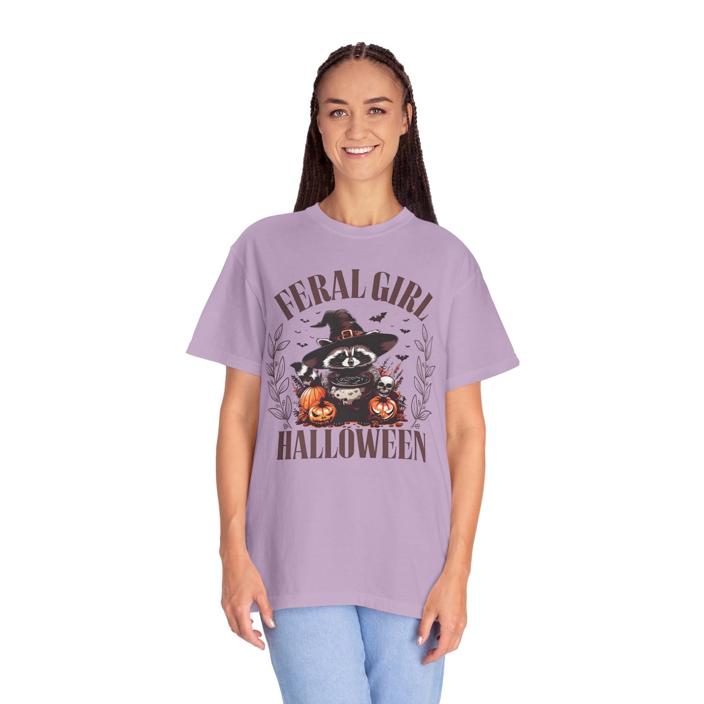 Feral Girl Halloween Funny Raccoon Shirt