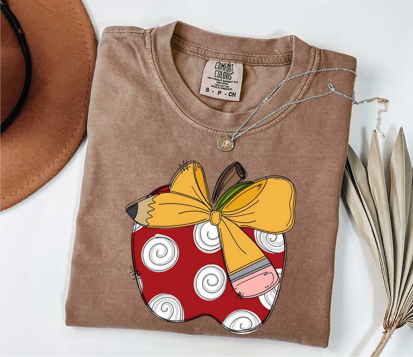 Apple Pencil Bow Teacher Shirt - Back to School Shirt