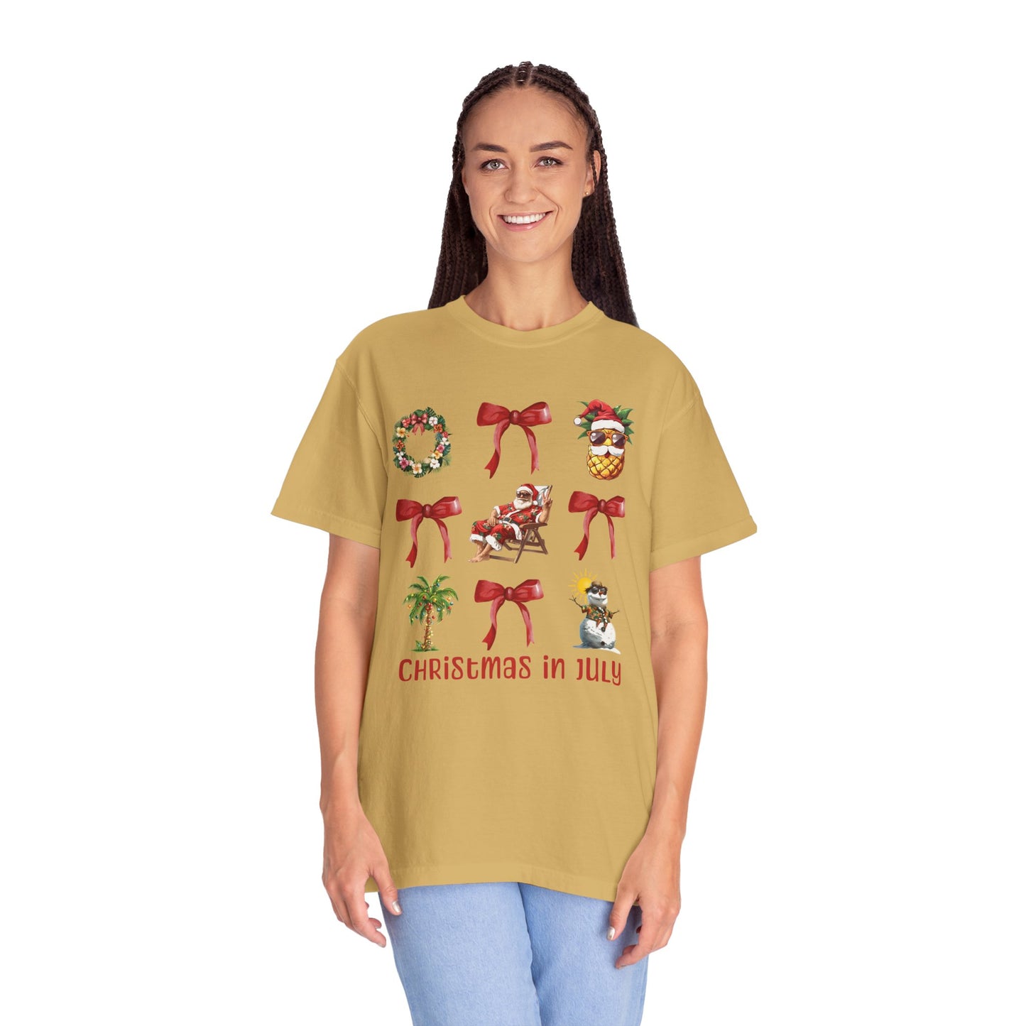 Coquette Christmas In July Santa Summer T-Shirt