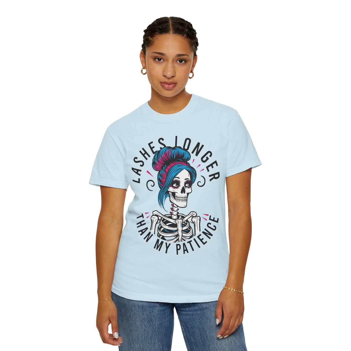 Lashes Longer than my Patience Skeleton Unisex Shirt