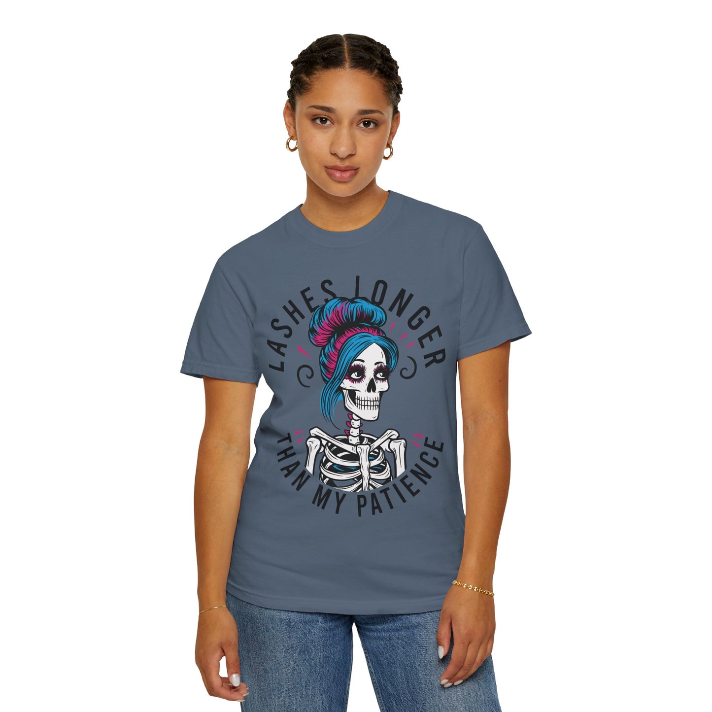 Lashes Longer than my Patience Skeleton Unisex Shirt