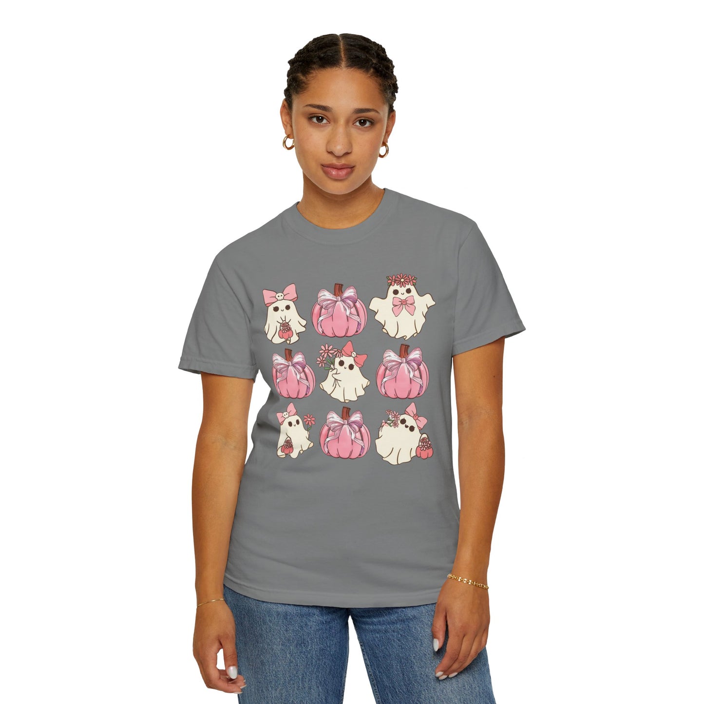Halloween Coquette Pink Pumpkin Shirt