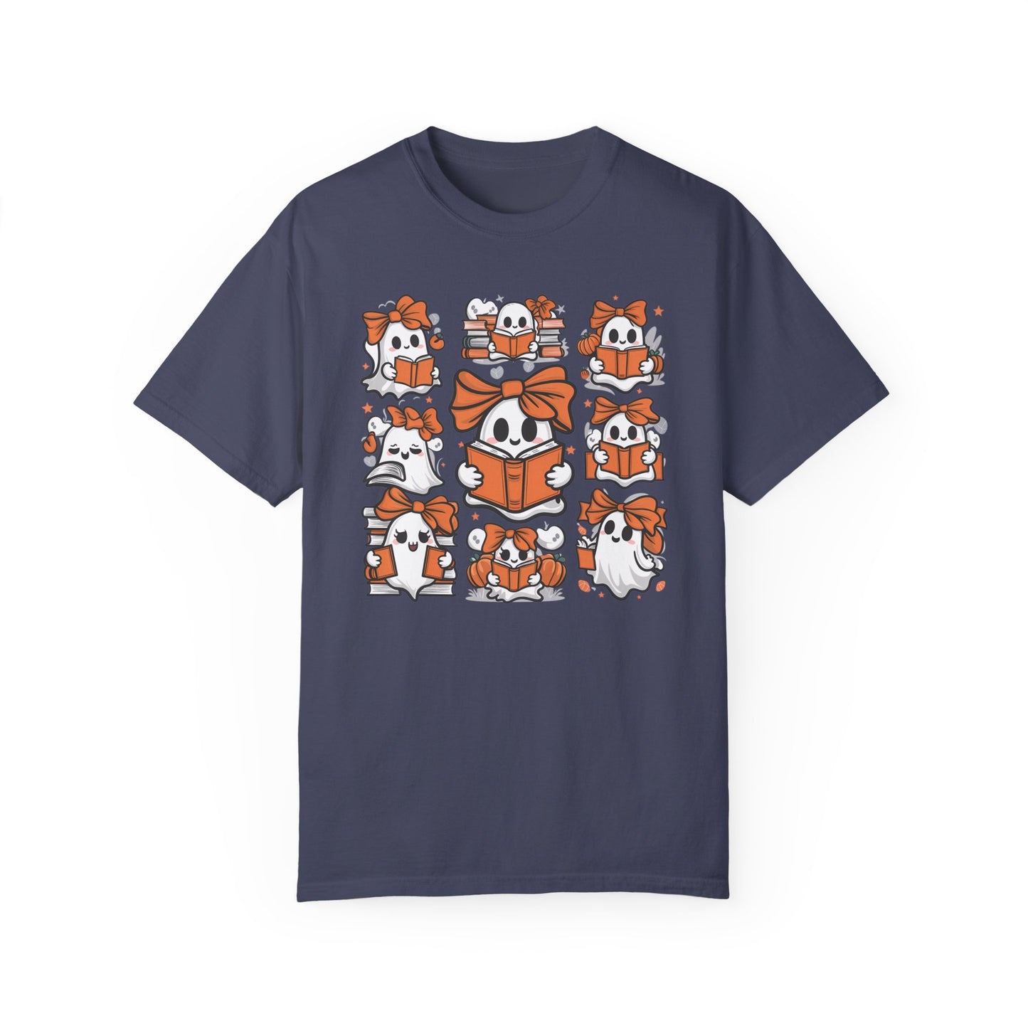 Ghost Reading Shirt, Teacher Halloween Shirt Denim