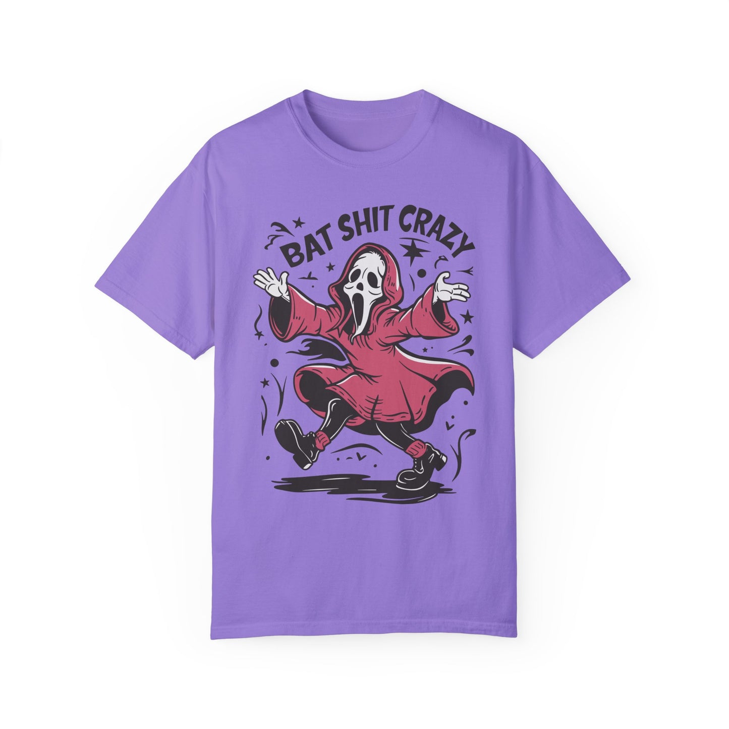 Bat Shit Crazy Funny Halloween Shirt - Ghost Season Tee Violet