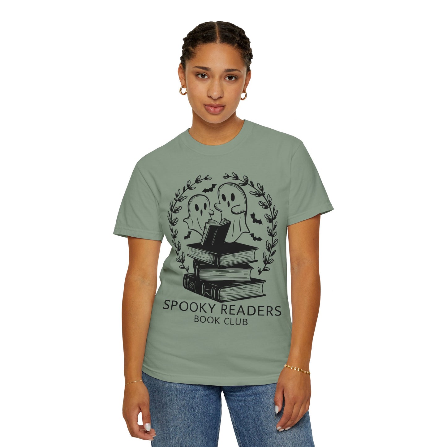 Comfort Colors Spooky Book Club Shirt, Book Ghost Shirt, Halloween Shirt