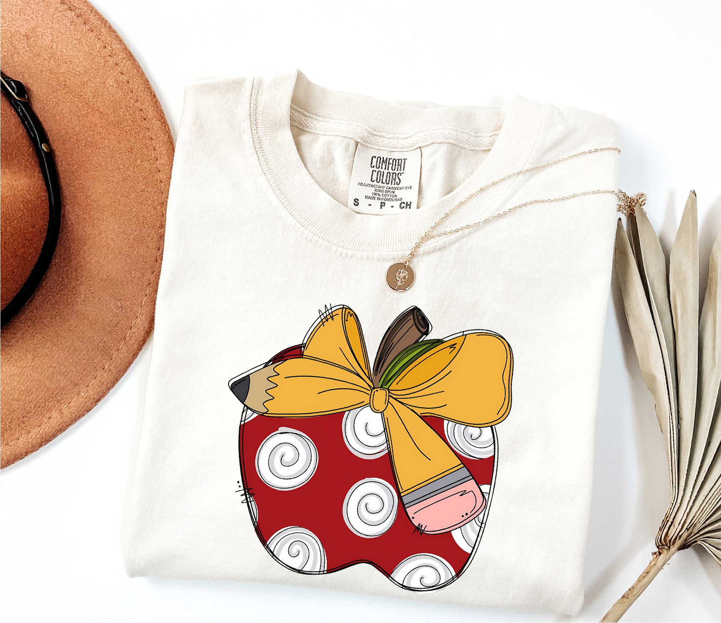 Apple Pencil Bow Teacher Shirt - Back to School Shirt