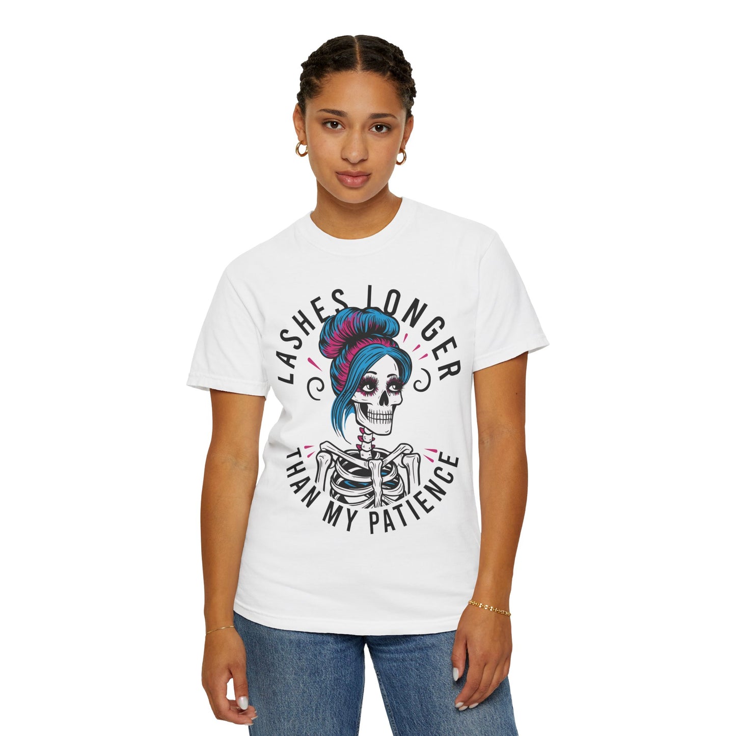 Lashes Longer than my Patience Skeleton Unisex Shirt